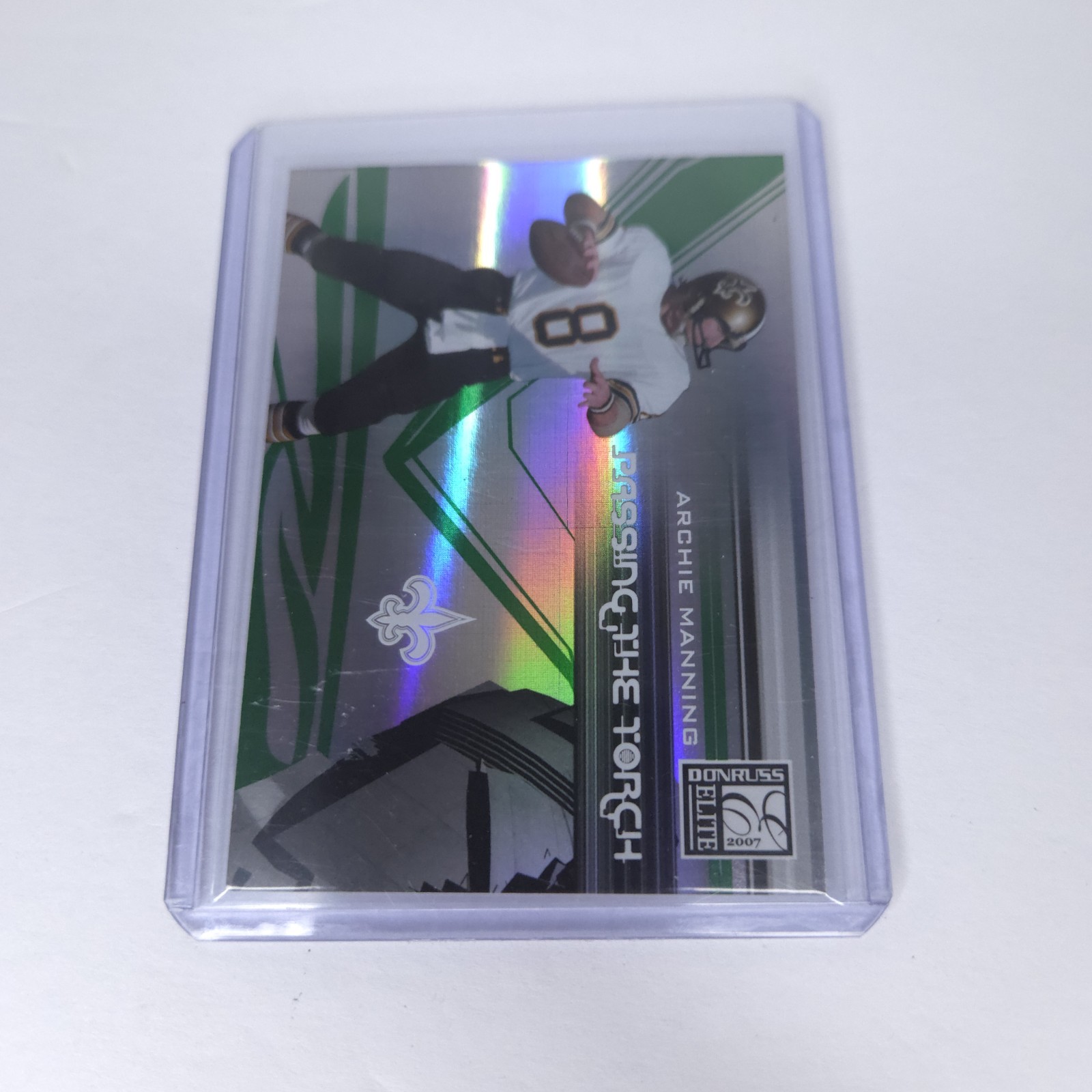 2007 Donruss Elite Passing the Torch Green /400 Archie Manning Drew Brees PT-24