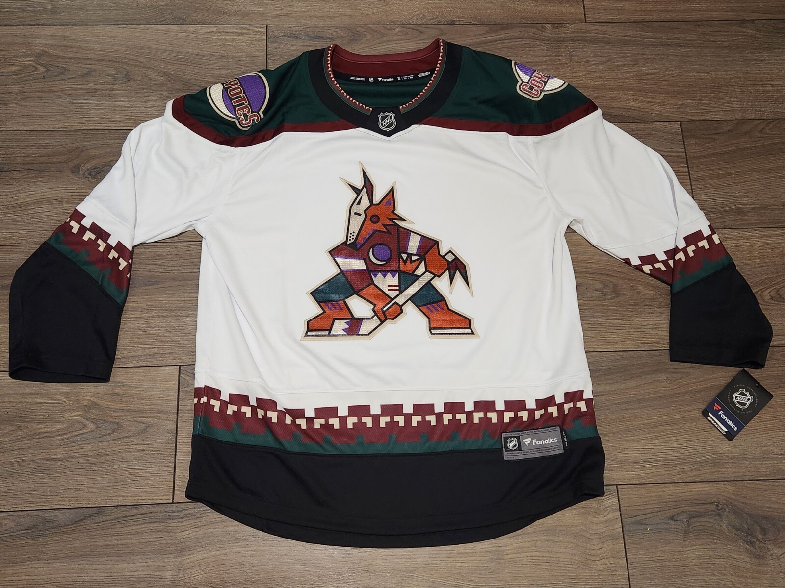 Arizona Coyotes Fanatics Breakaway White Away Kachina Jersey Size XL NEW