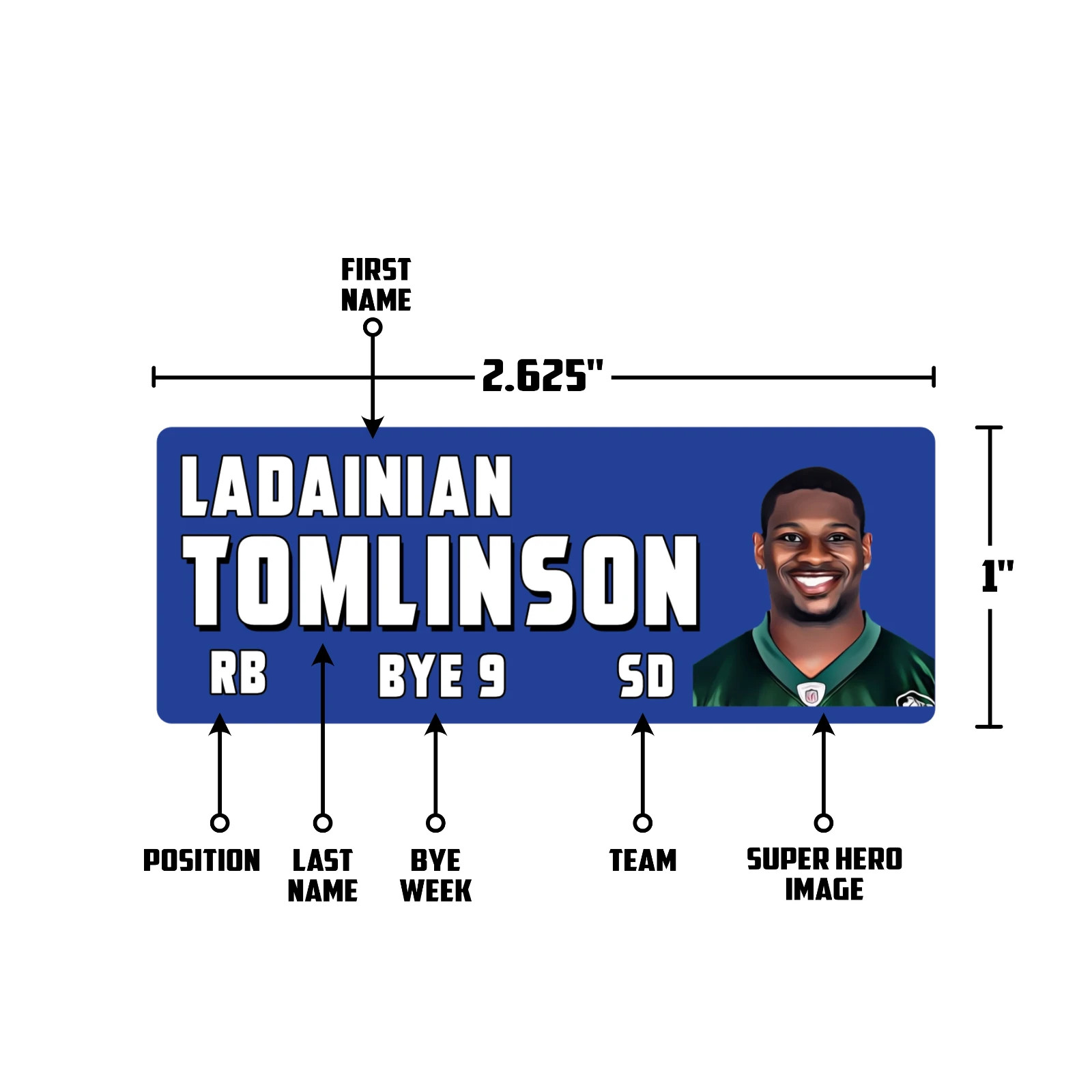 Fantasy Football Draft Board Kit – NEW for 2026 – MEDIUM Player Stickers & Board