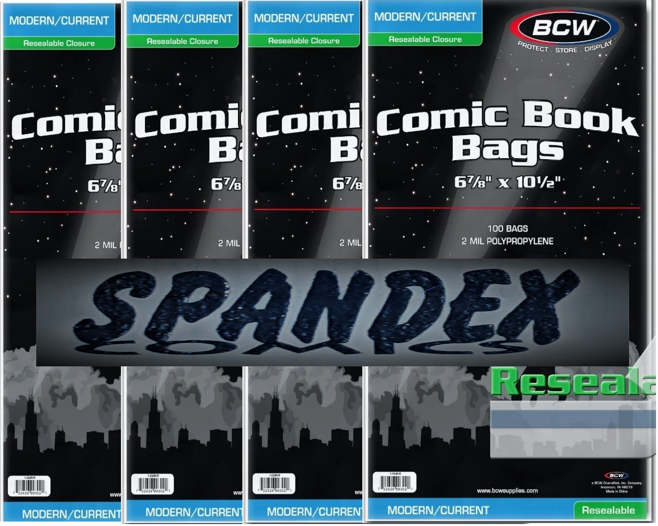 400 – BCW Current Modern Resealable 2-Mil Polypropylene Comic Book Bags!