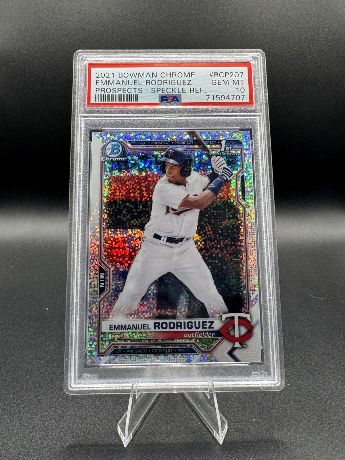 2021 Bowman Chrome Emmanuel Rodriguez 1st Speckle (/299) PSA 10 #BCP-207 Twins