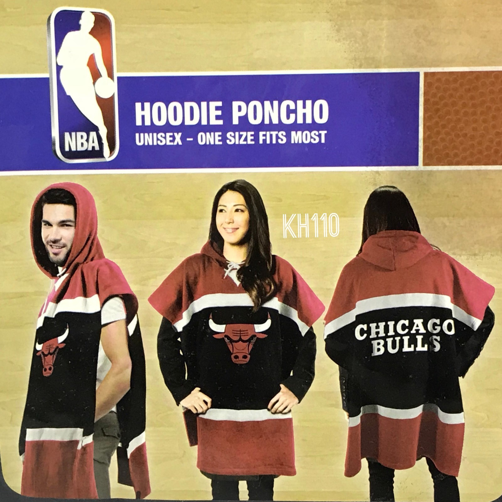 Chicago Bulls NBA Hoodie Poncho (one Size Fit Most)
