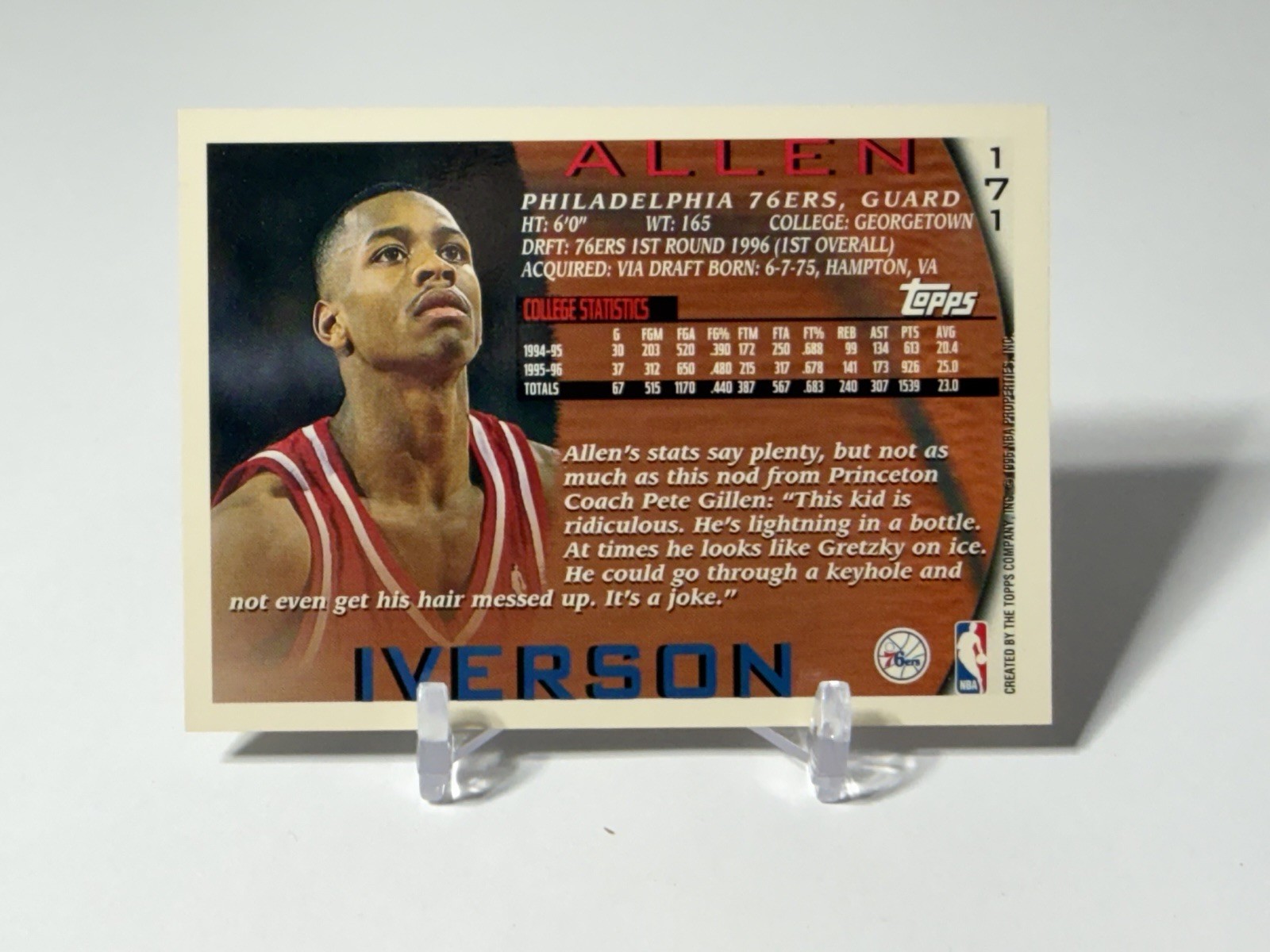 1996-97 Topps – Allen Iverson #171 (RC)