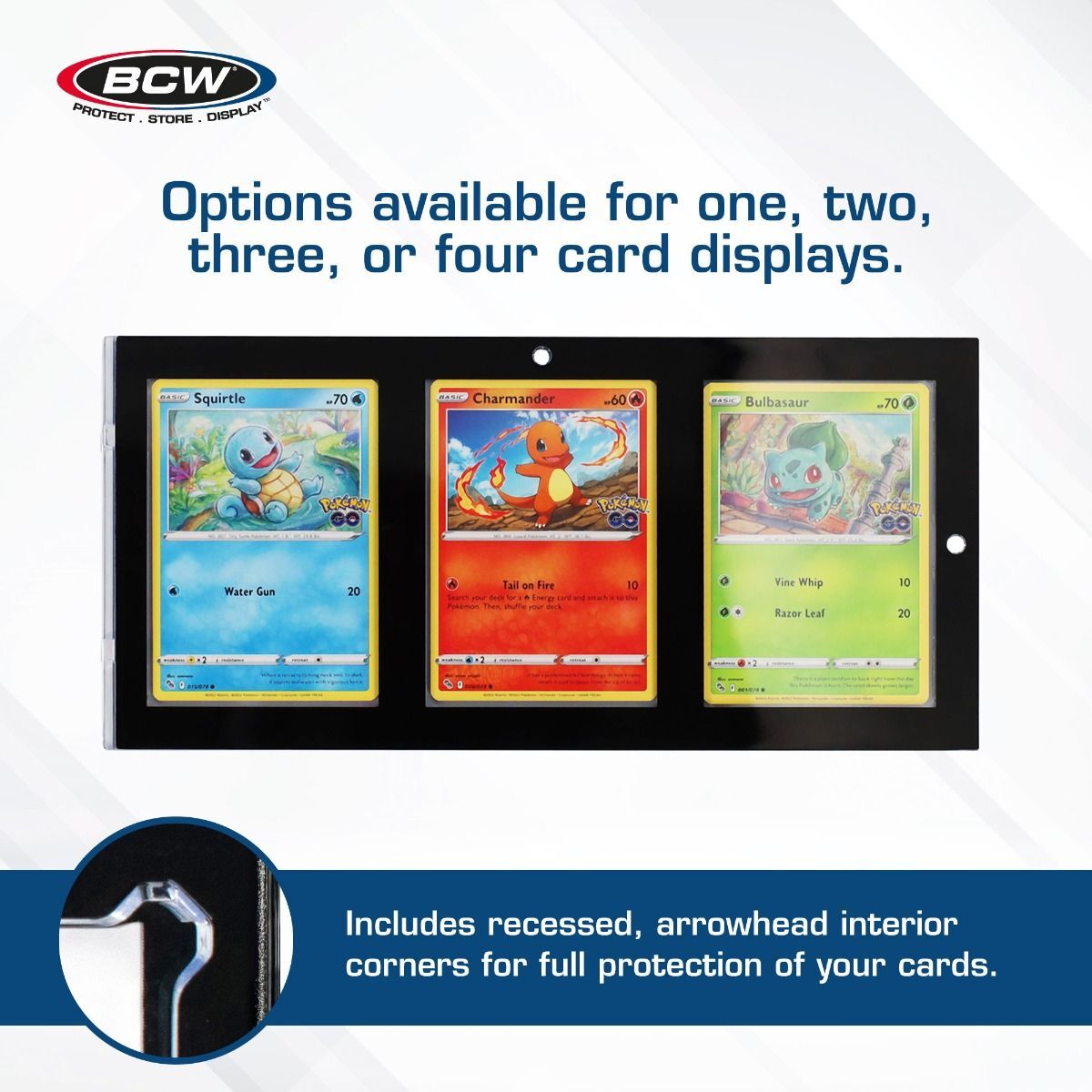 4 BCW Black Border Magnetic 35pt. Standard Sized 3-Card Holders