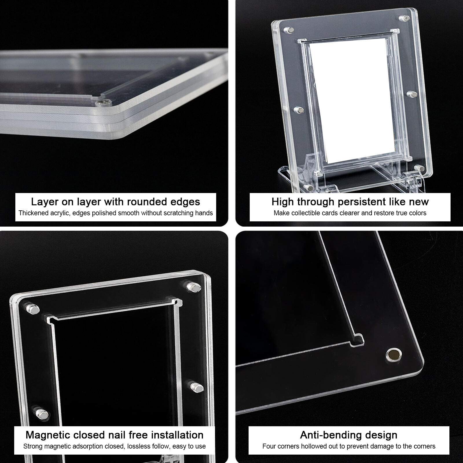 PSA BGS Card Acrylic Stand Clear For Graded Cards Display Slab Holder Case Box