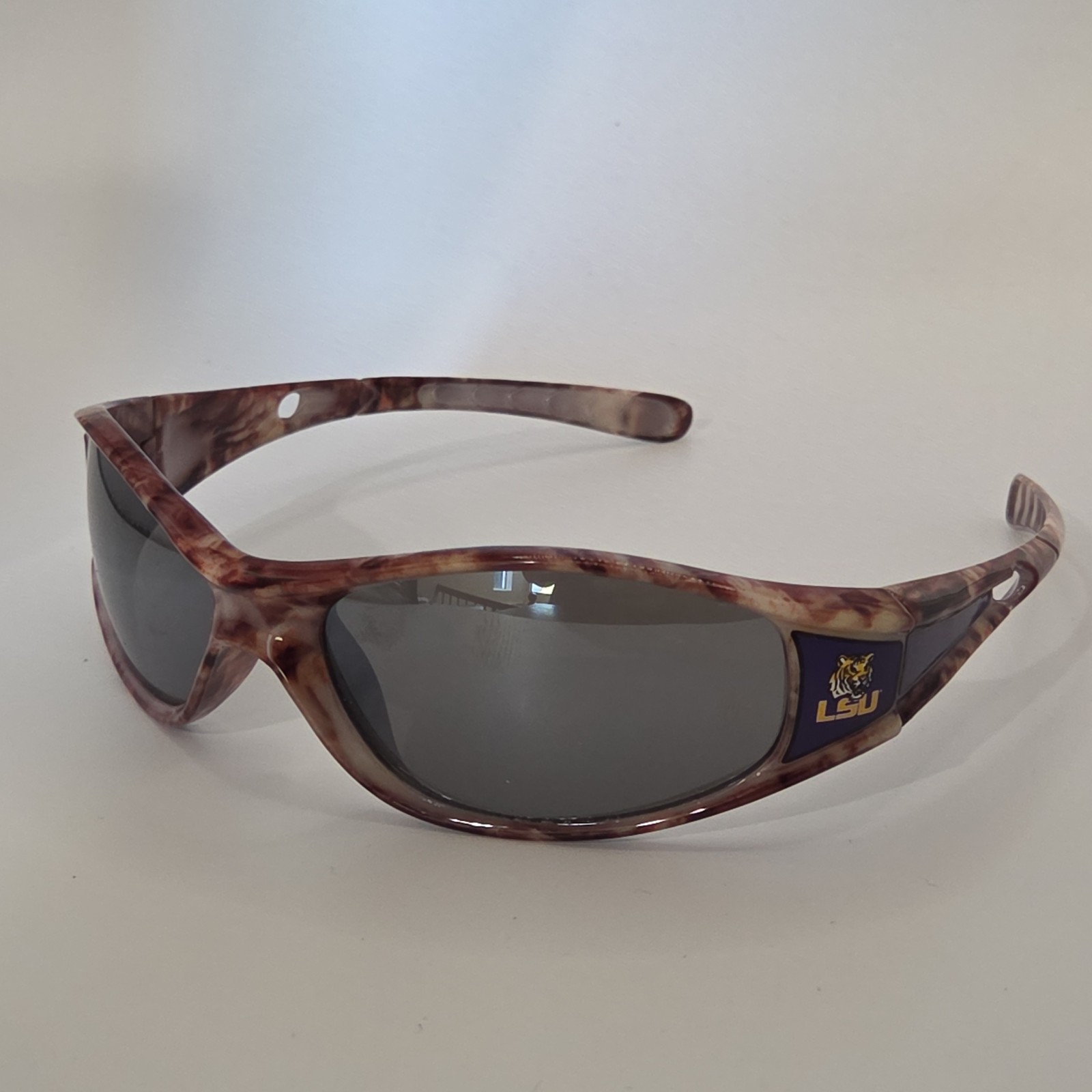 LSU Tigers Edge Wrap Sunglasses (NCAA) Licensed Adult Camo Football Fan
