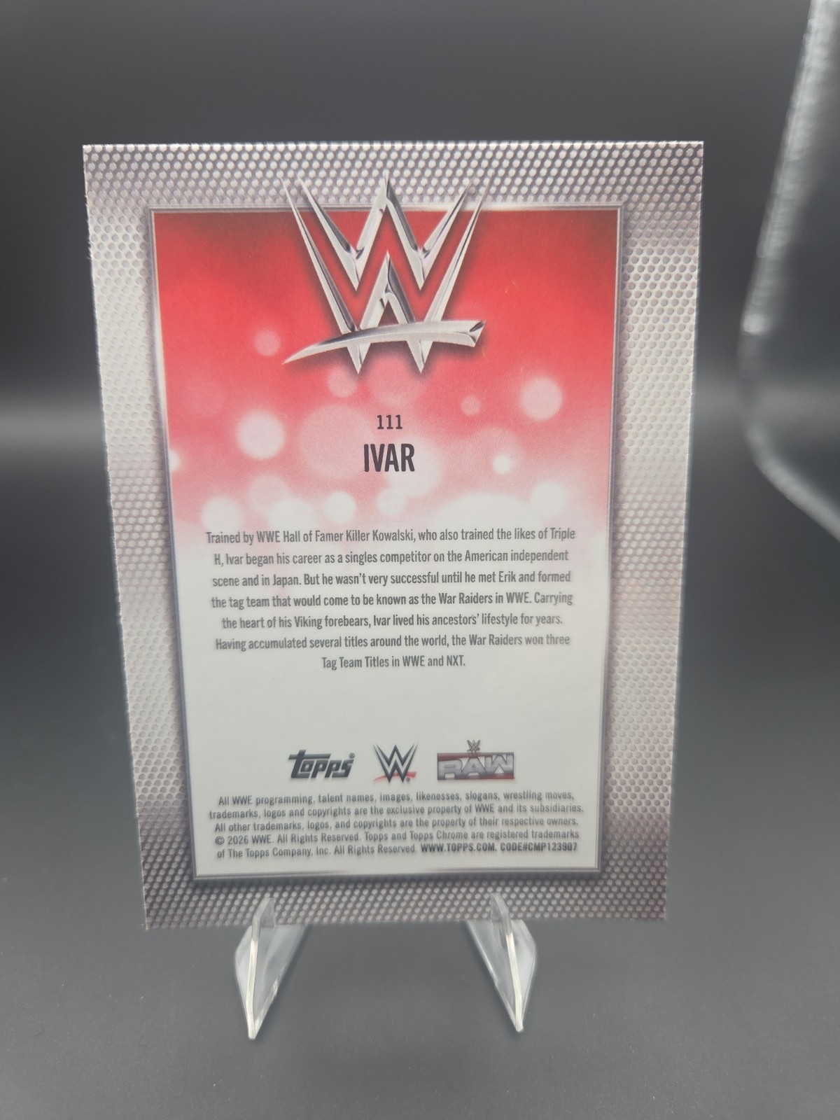 2026 Topps Chrome WWE Ivar #111 Pink Refractor 217/250