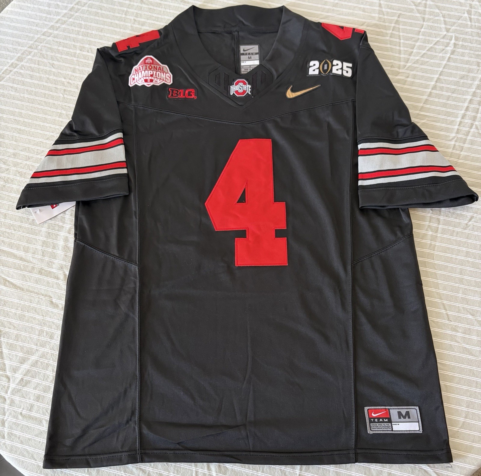 Jeremiah Smith Ohio State Buckeyes National Championship Jersey W/GOLD SWOOSH!