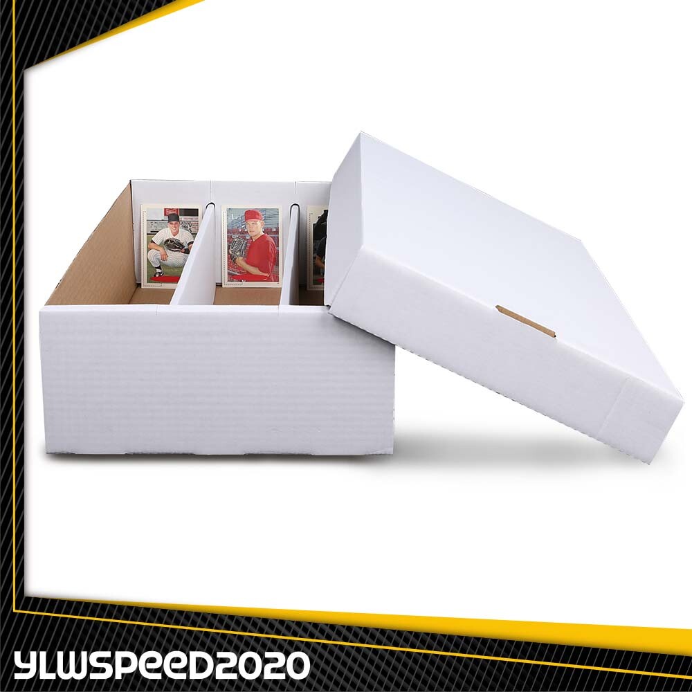 2PCS 3000 Count 3 Row Super Shoe Cardboard Trading/Gaming Card Storage Boxes
