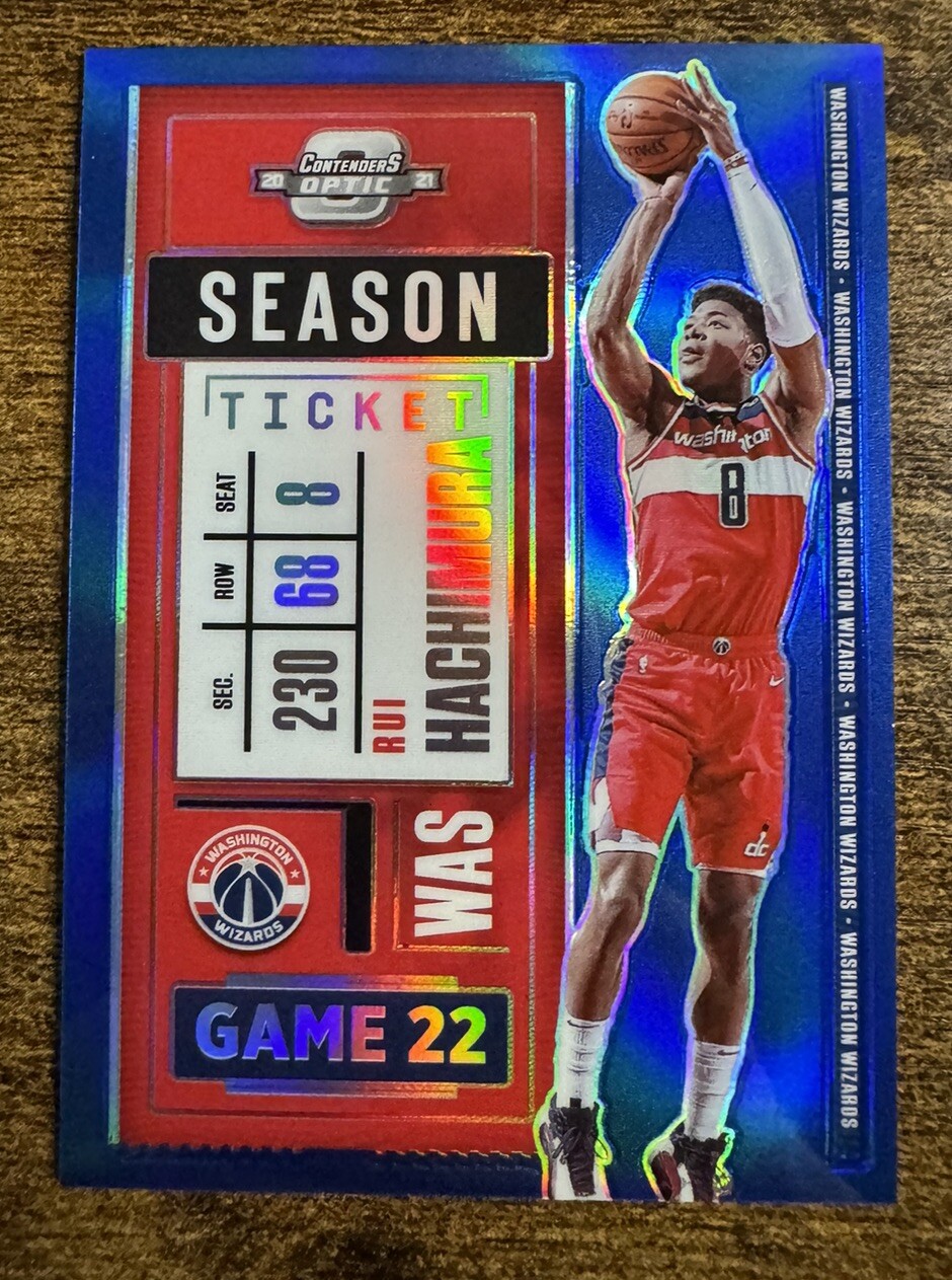 2020-21 Panini Contenders Optic Blue Rui Hachimura Washington Wizards Lakers /99