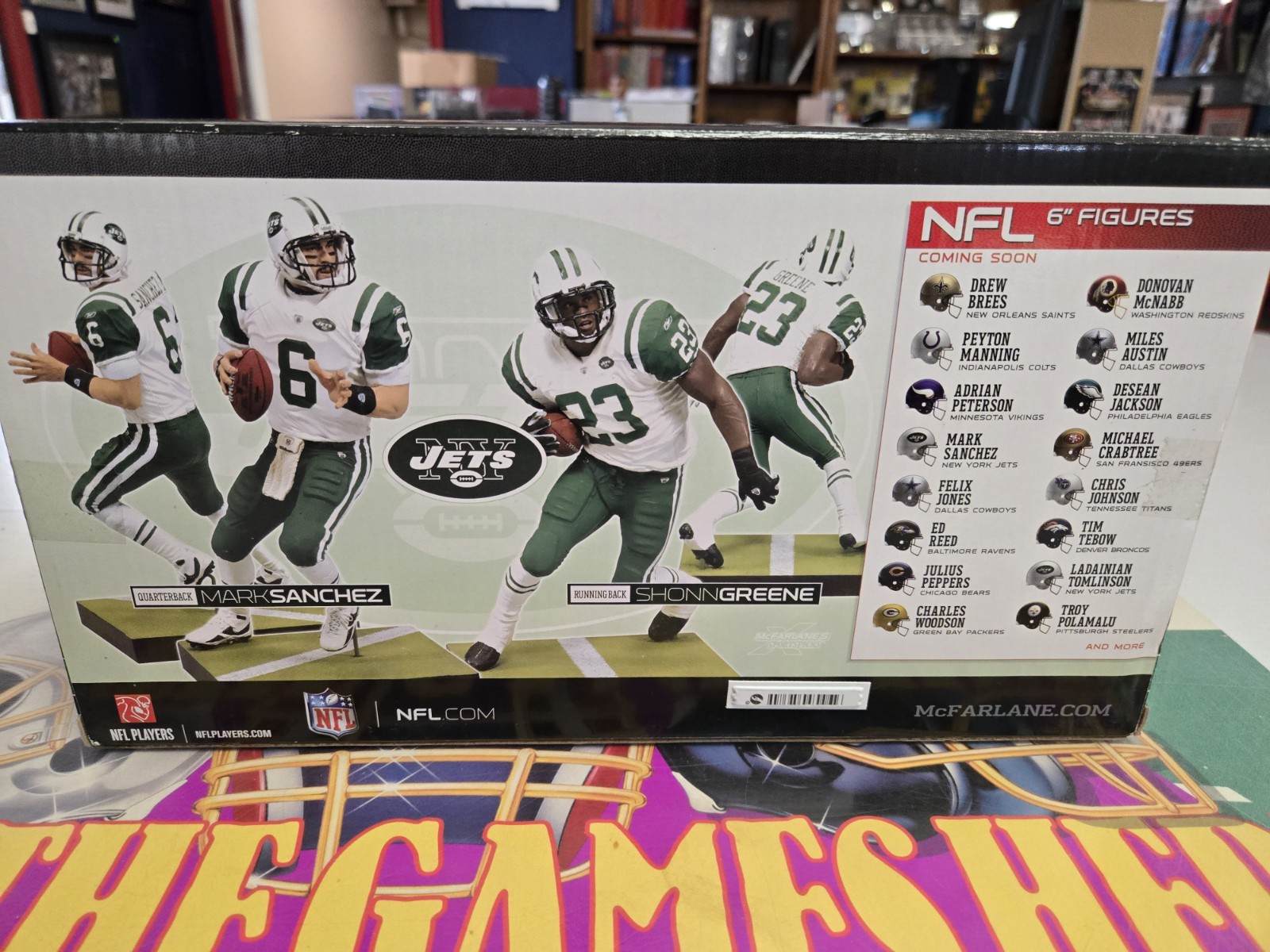 New York Jets 6 inch Action Figure 2-Pack – Mark Sanchez and Shonn Greene