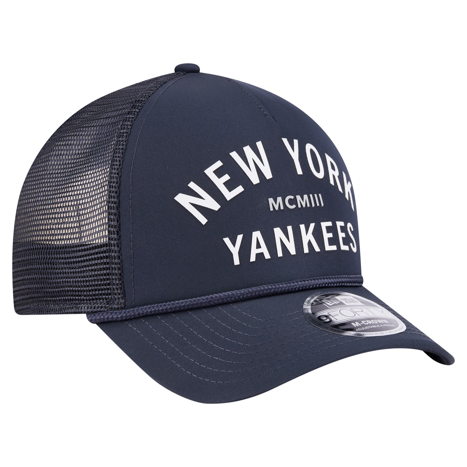 Men’s-New Era Navy New York Yankees Minimalist 9FORTY A-Frame Adjustable Hat