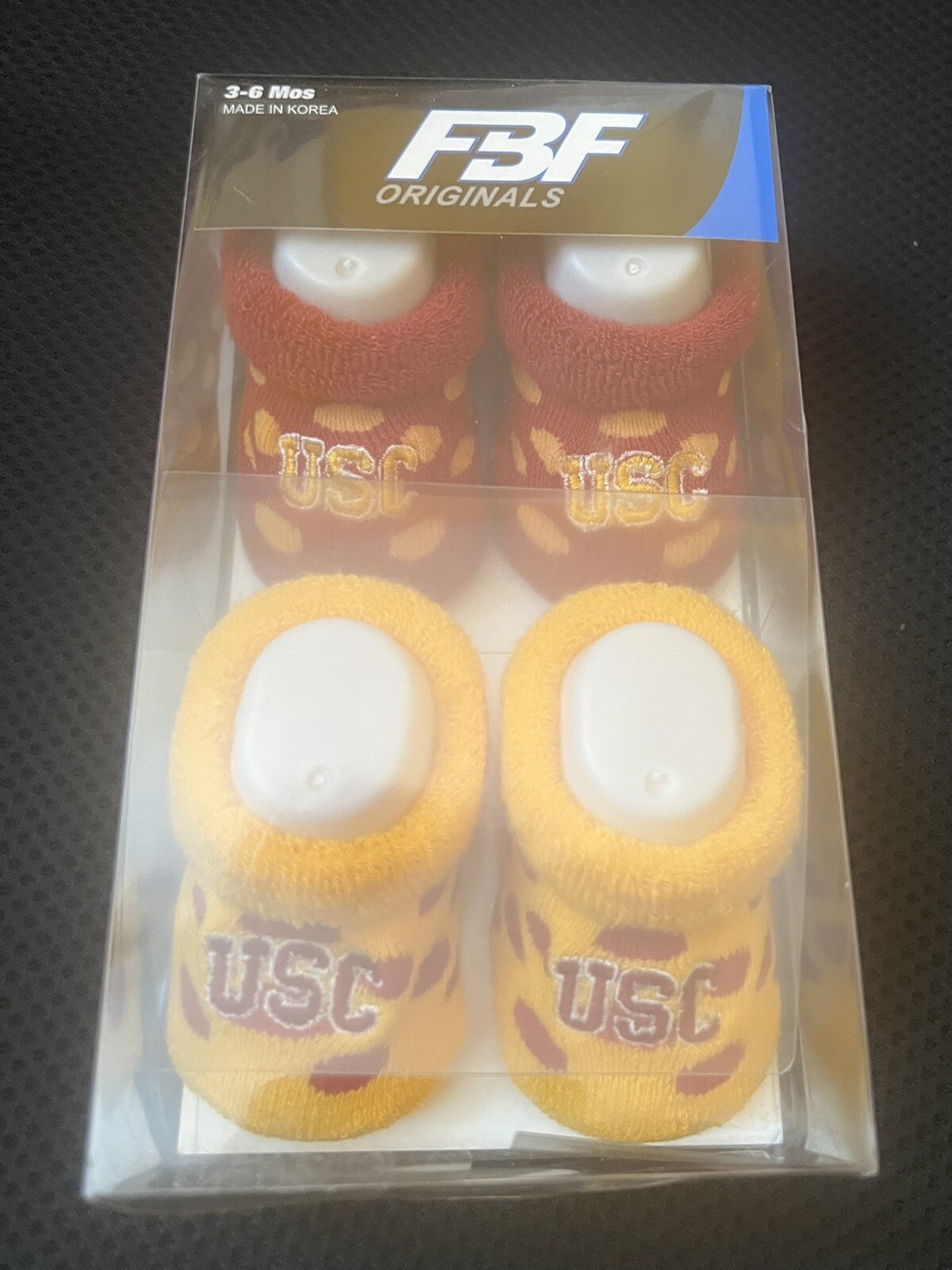 For Bare Feet USC Trojans Toddler Infant 2 Pack set Socks Size 3 – 6 months NWT