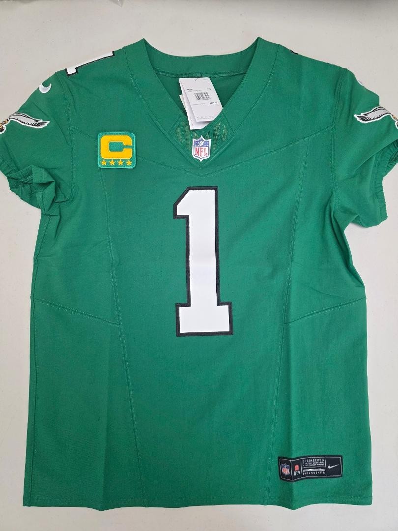 Eagles JALEN HURTS Vapor ELITE FUSE Authentic Football JERSEY KELLY GREE G1N