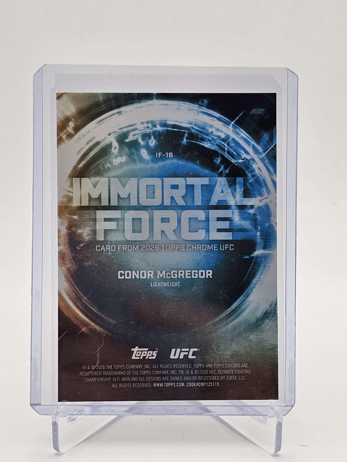 2026 Topps Chrome #IF-16 UFC CONOR McGREGOR Immortal Force CASE HIT SSP