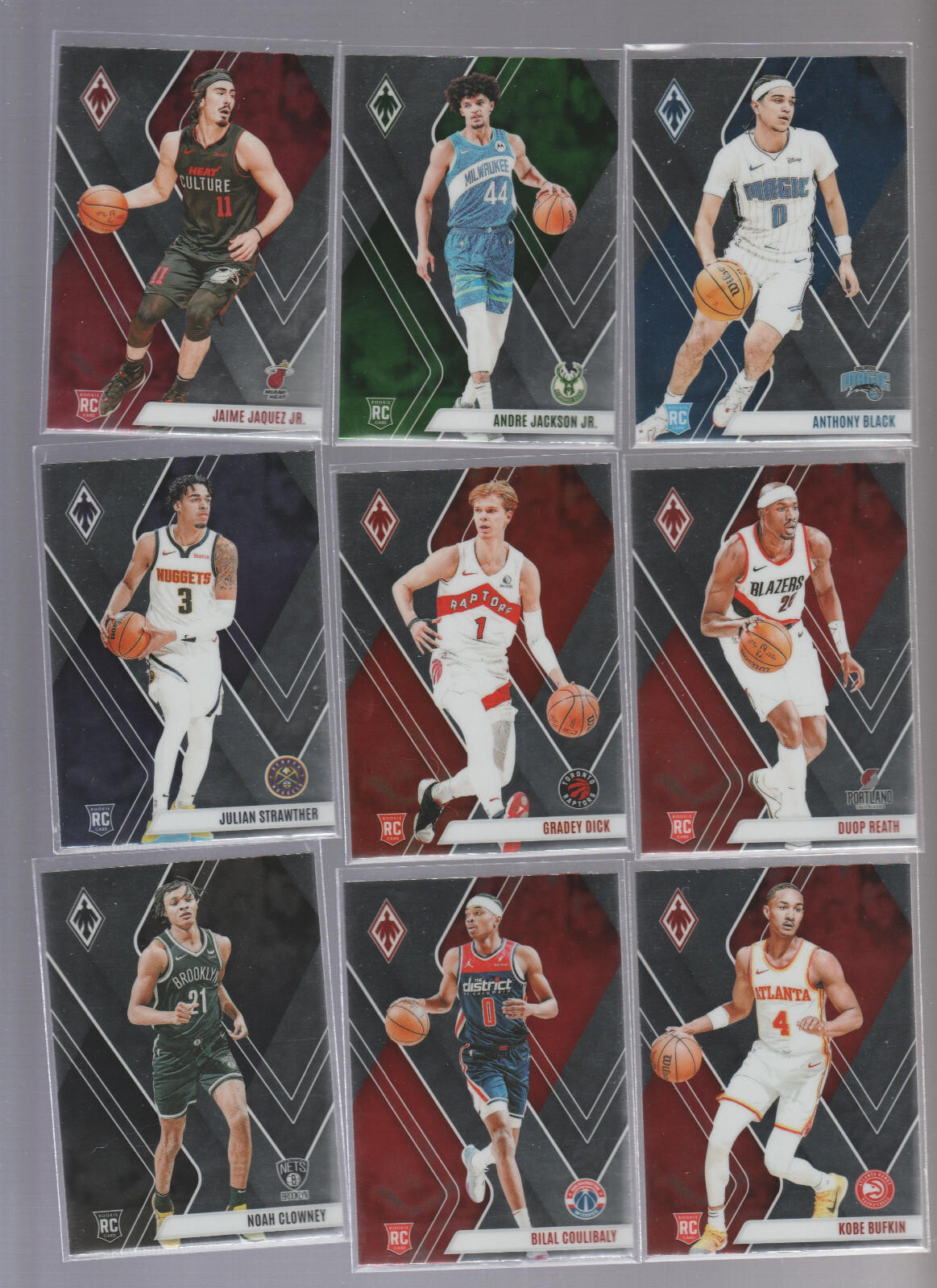 2023 24 PANINI PHOENIX NBA COMPLETE ROOKIE RC SET CARDS 251 – 300 – WEMBANYAMA