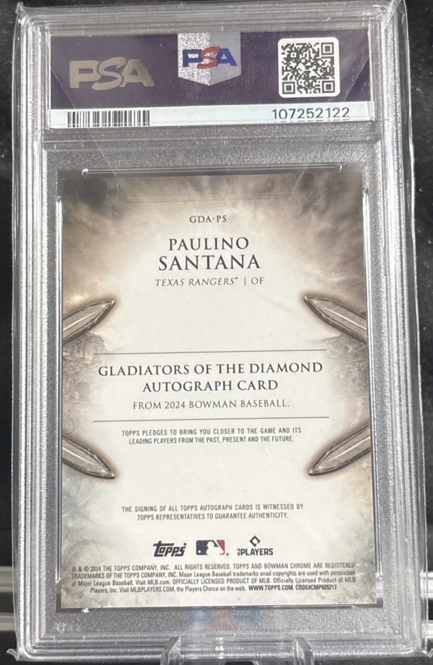 2024 Bowman Chrome Paulino Santana #GDA-PS 13/50 Auto RC PSA 10