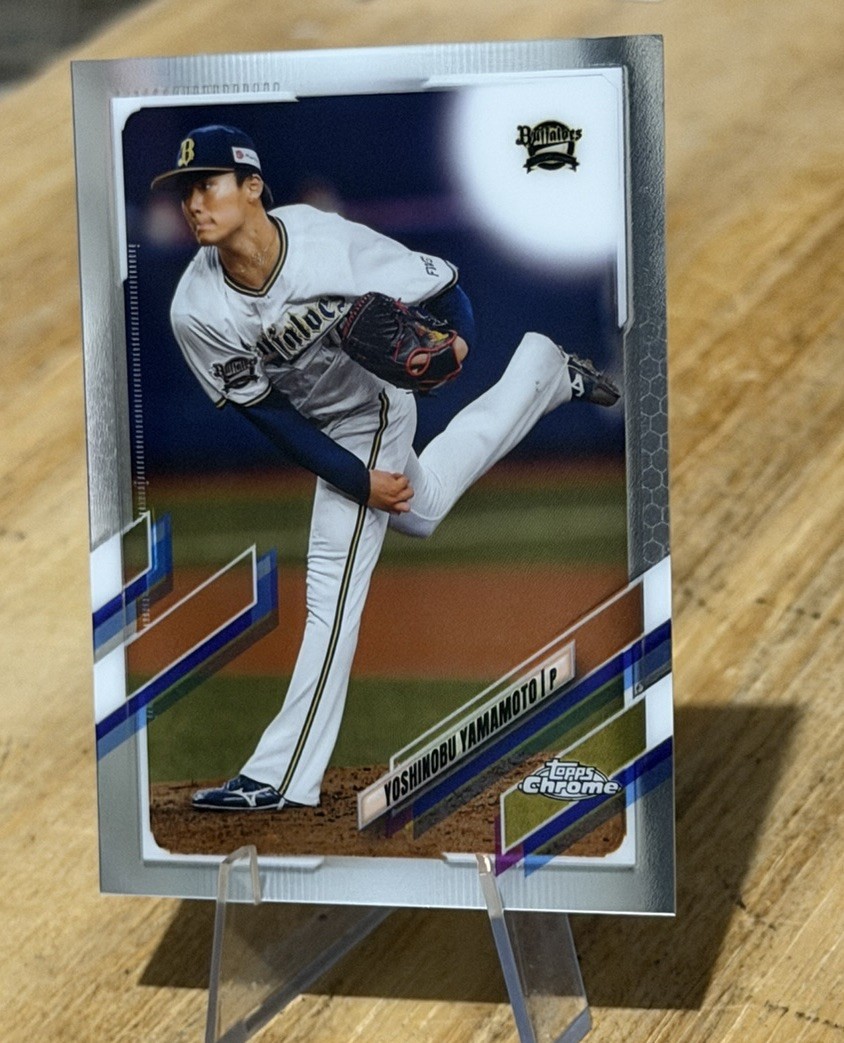 Yoshinobu Yamamoto 2021 Topps CHROME Nippon Baseball NPB Orix Buffaloes