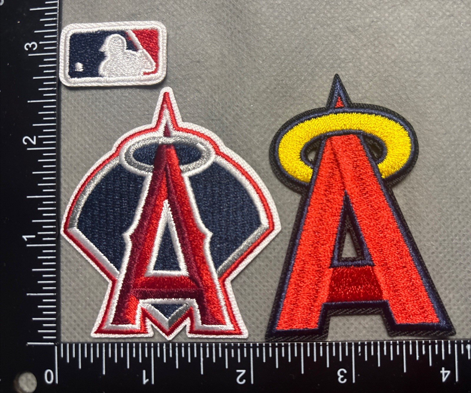 LOS ANGELES ANGELS OF ANAHEIM LOT SET OF 3 MLB BASEBALL IRON ON PATCHES