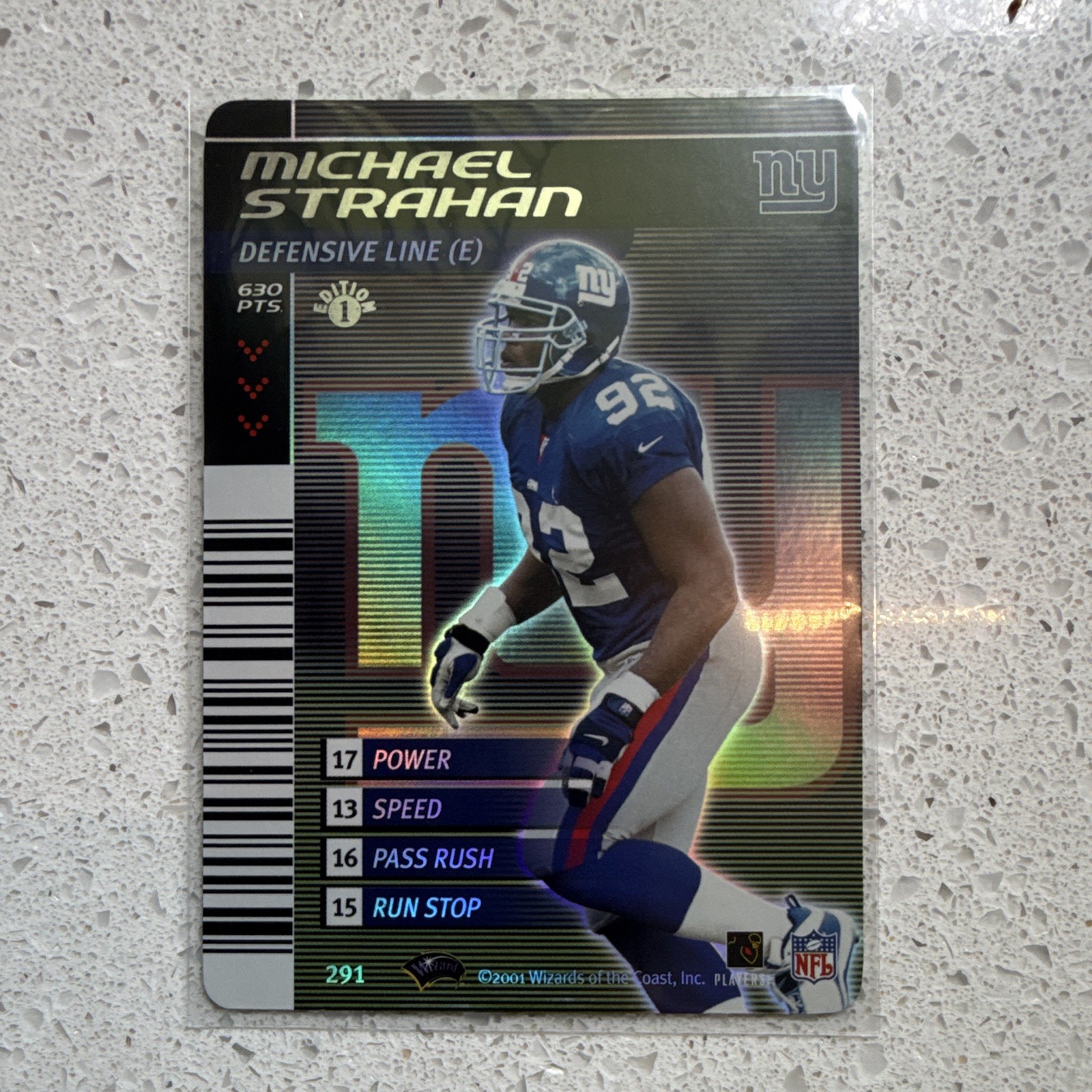 Wizards of the Coast NFL Showdown 1st Edition Michael Strahan #291