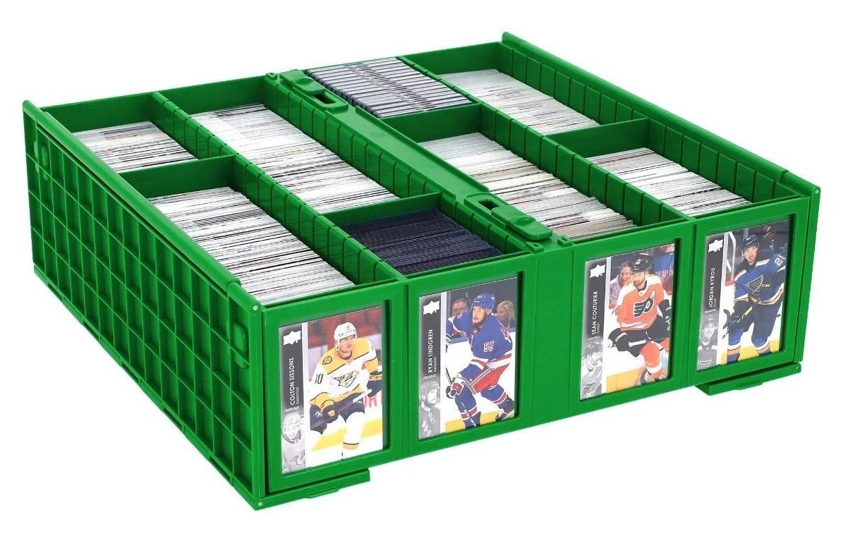 BCW GREEN Collectible Card Bin 3200 Ct. Durable Plastic Holder w/ 12 Partitions