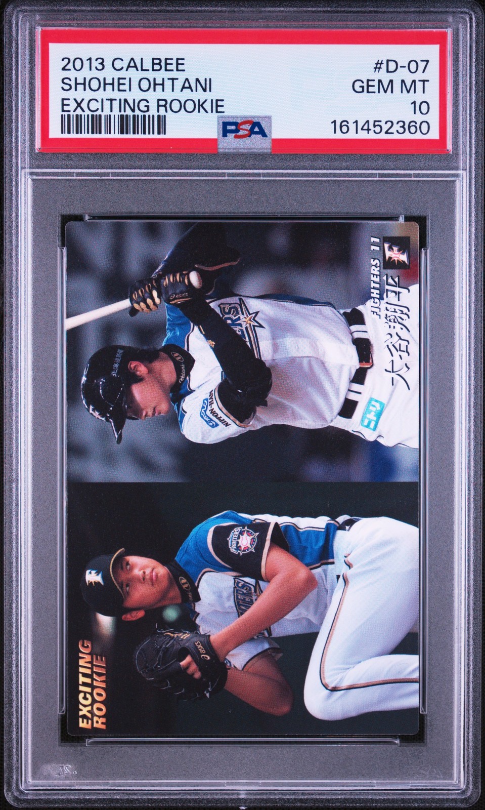 2013 CALBEE EXCITING ROOKIE #D-07 SHOHEI OHTANI ROOKIE RC PSA 10