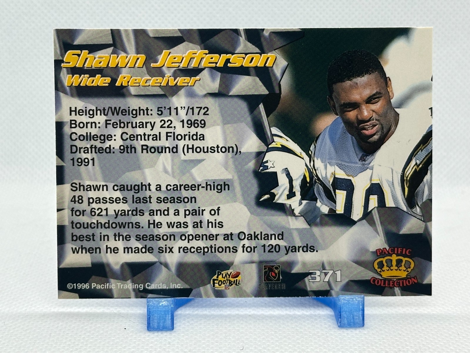 Shawn Jefferson 1996 Pacific Crown Collection #371 – San Diego Chargers
