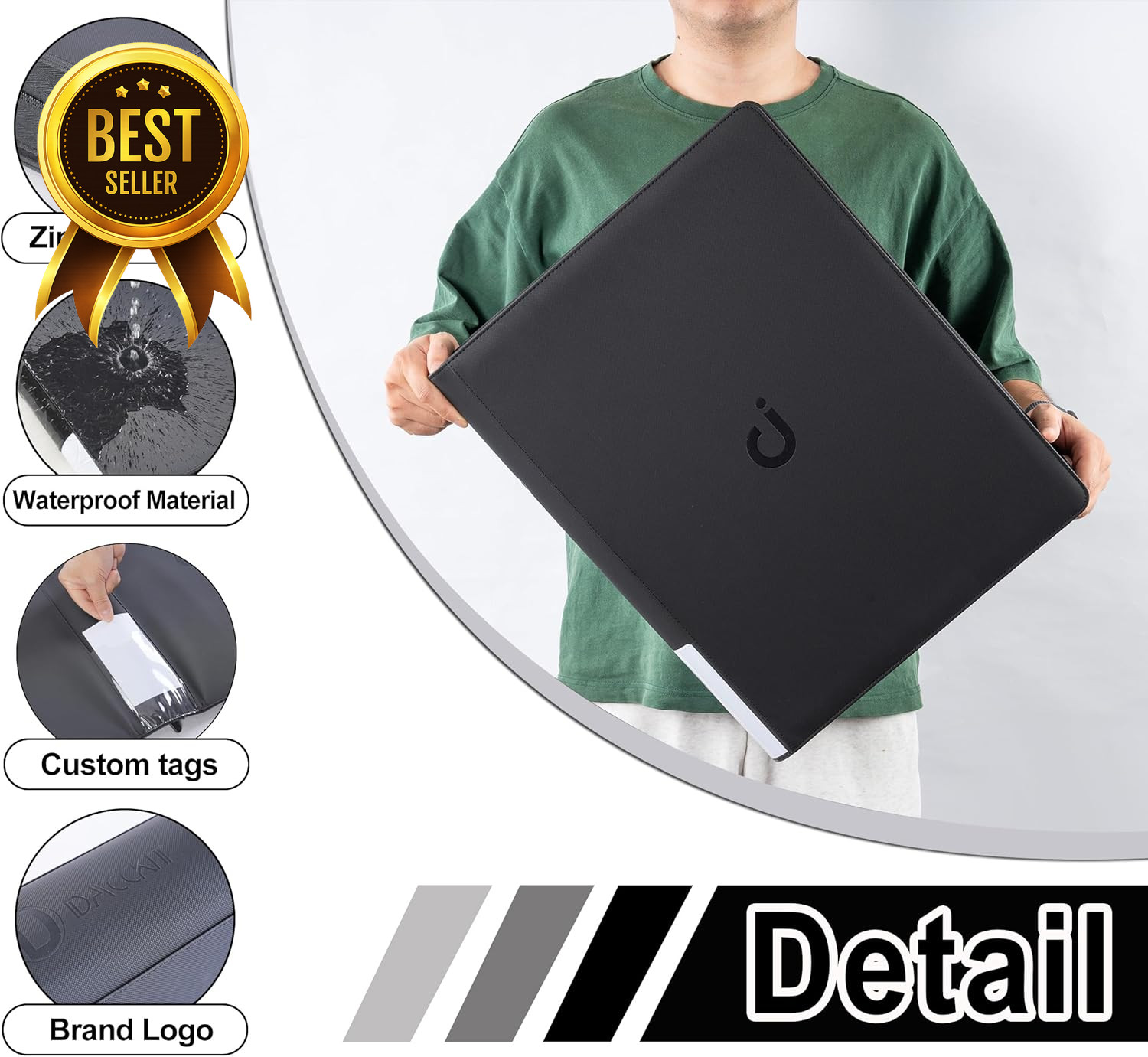 Premium 16 Pocket Card Binder Holds 1600 Cards 4×4 Ringless Trading Card Album w