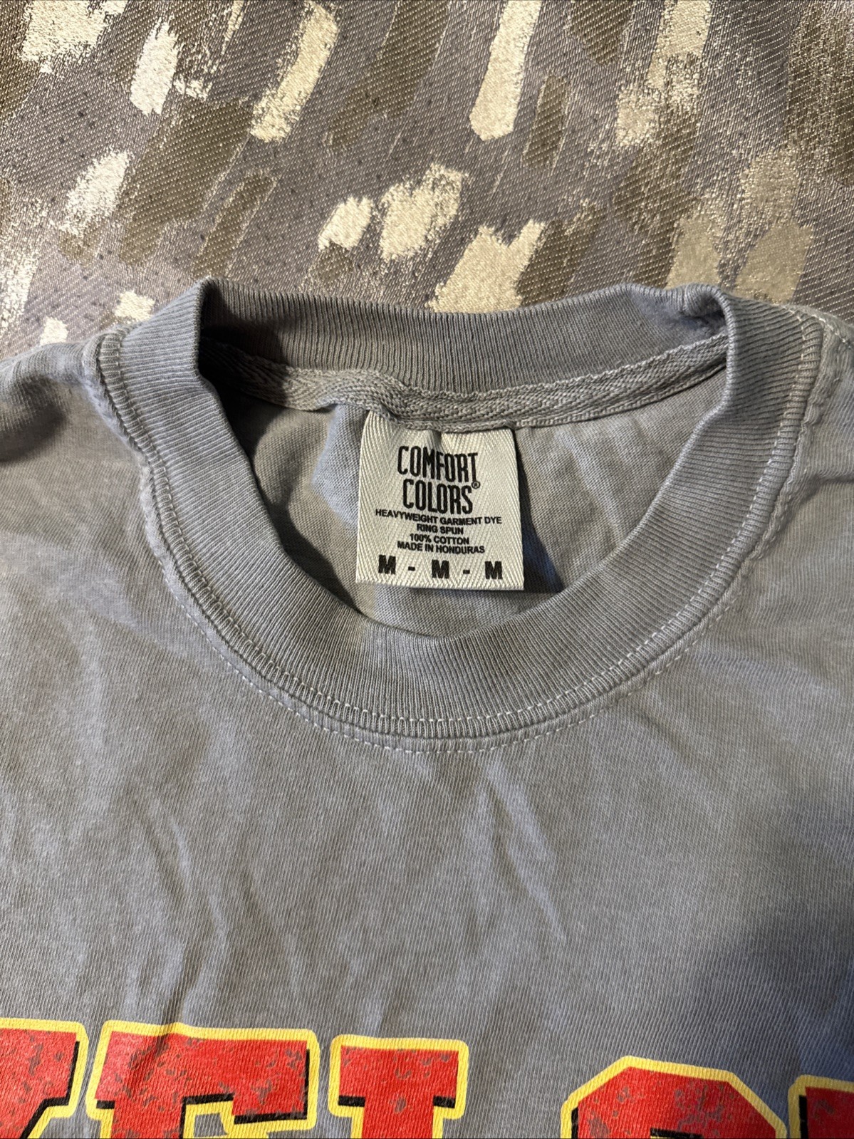Travis Kelce Kansas City Chiefs Comfort Colors Gray Player Collage Shirt Medium