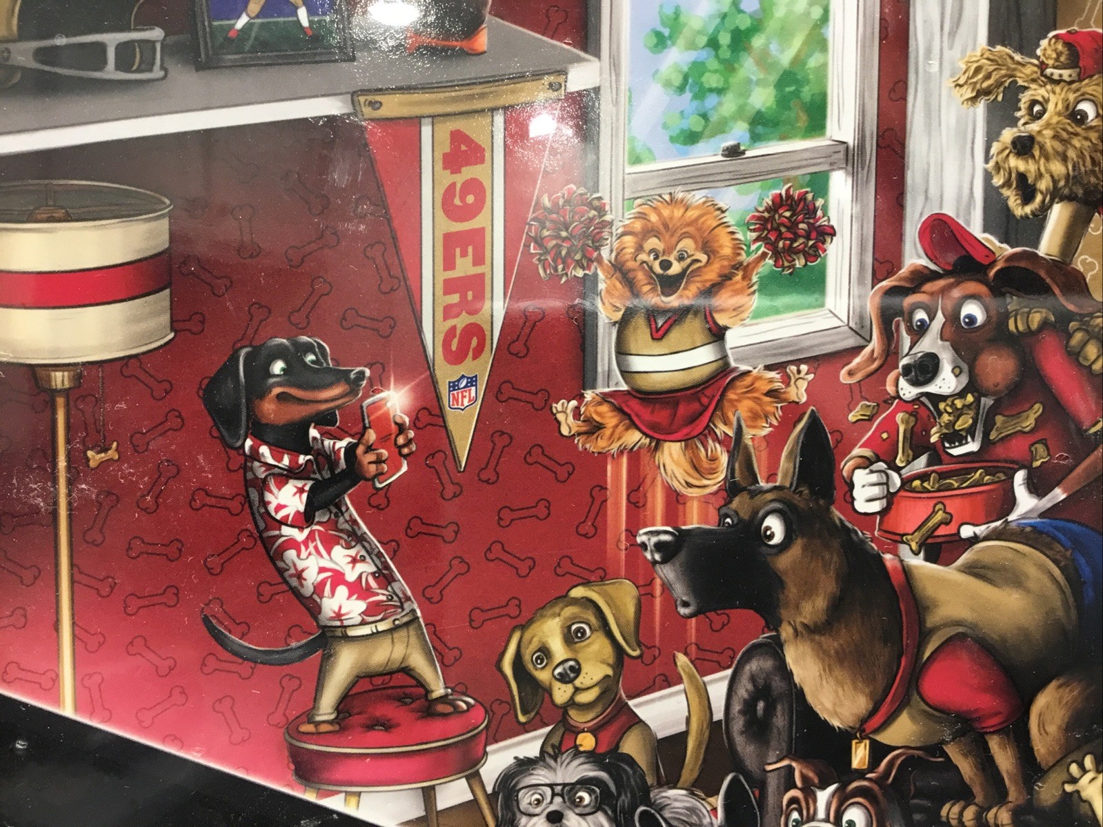 NFL San Francisco 49ers Purebred Fans Dogs Puzzle A Real Nailbiter 500 Pcs NIP