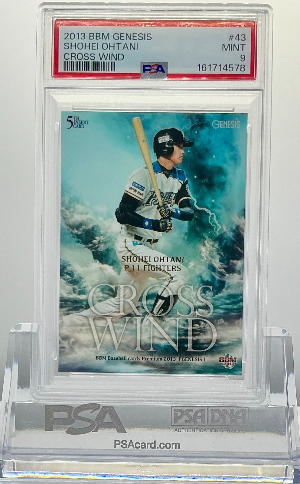 SHOHEI OHTANI 2013BBM GENESIS CROSS WIND(/50)#43 PSA9!MINT!ROOKIE CARD!POP4!