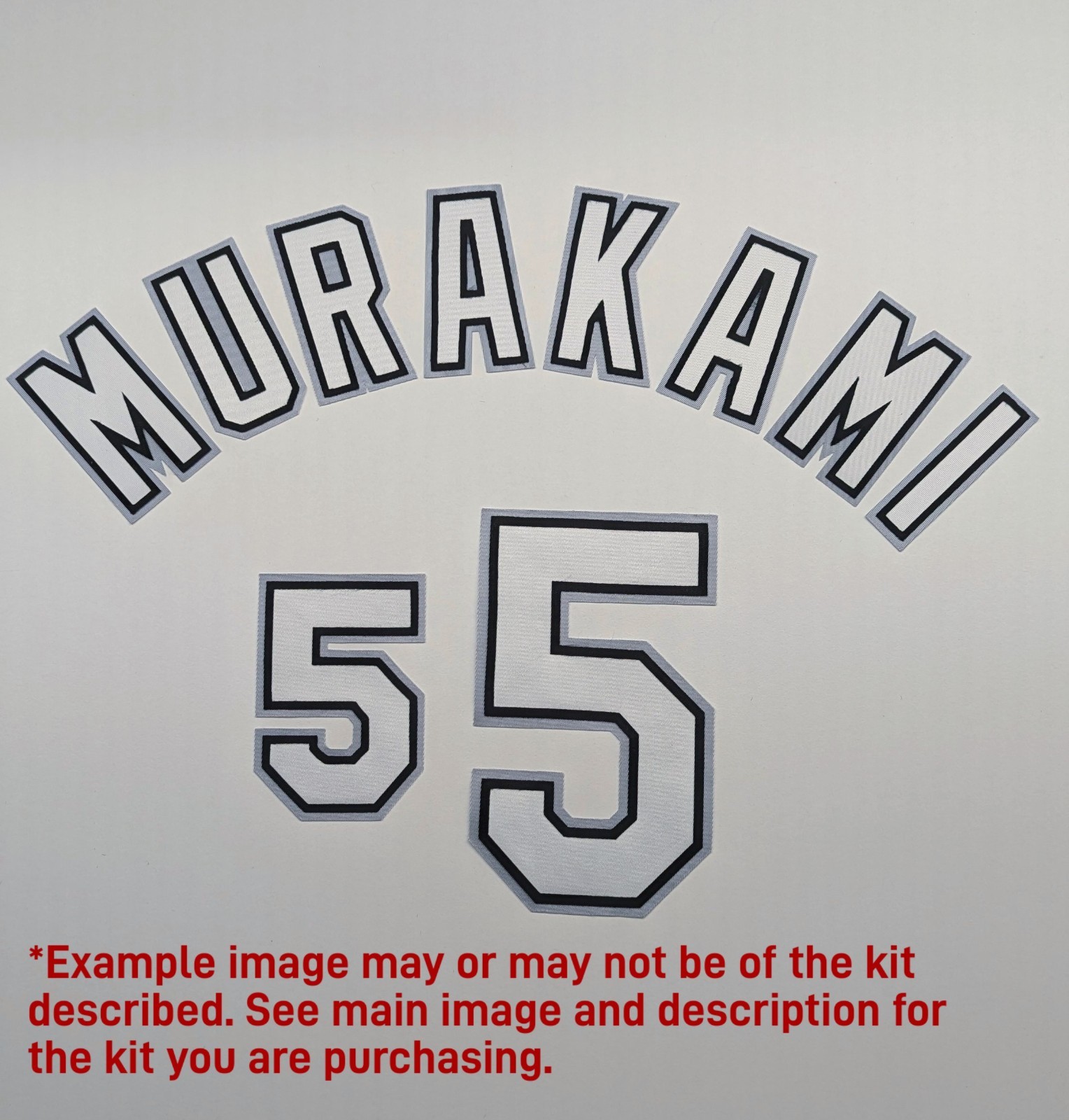 Chicago White Sox Alternate Jersey Custom Name and Number Lettering Kit