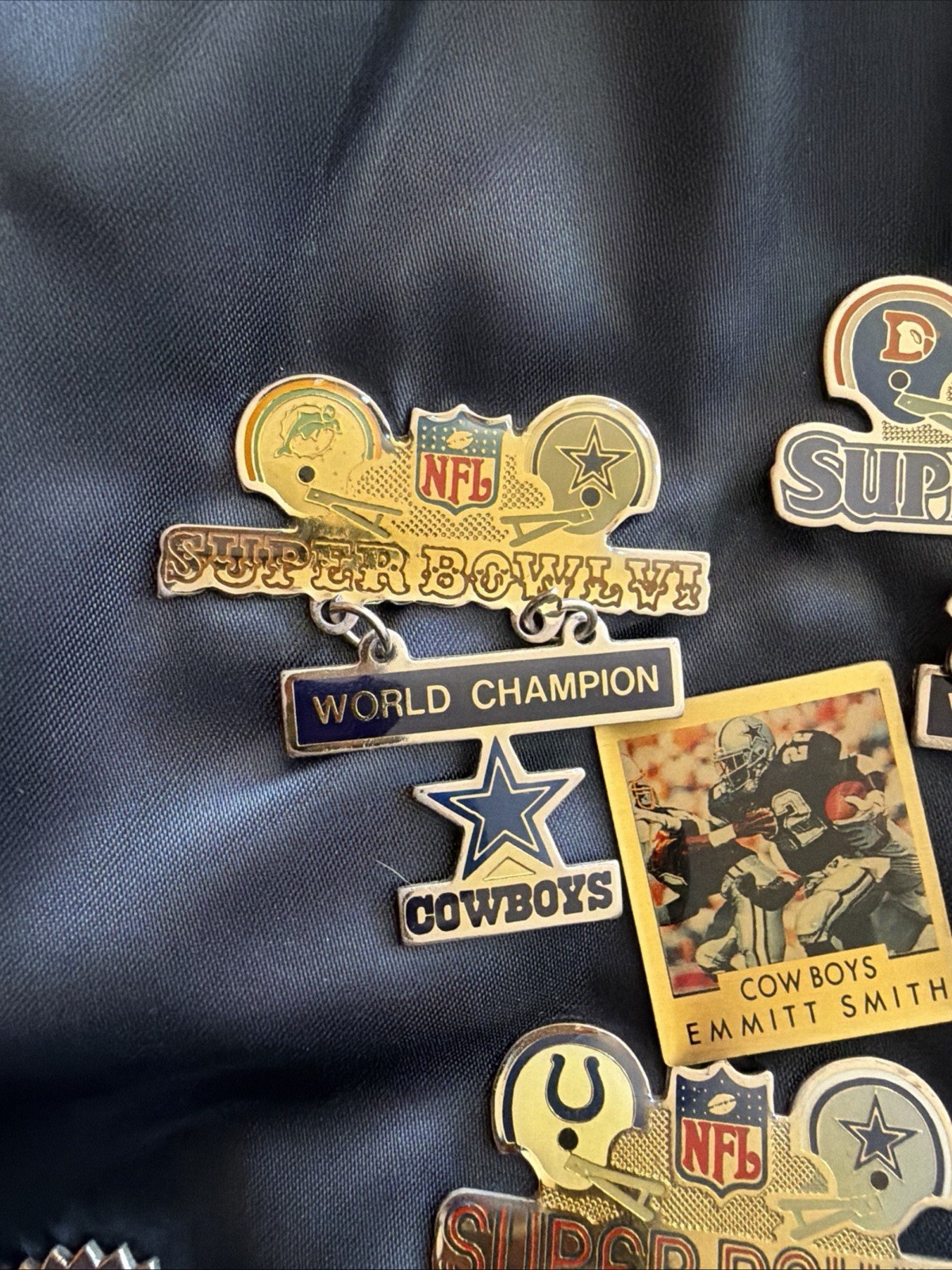Vintage Dallas Cowboys Jacket With Pin Collection