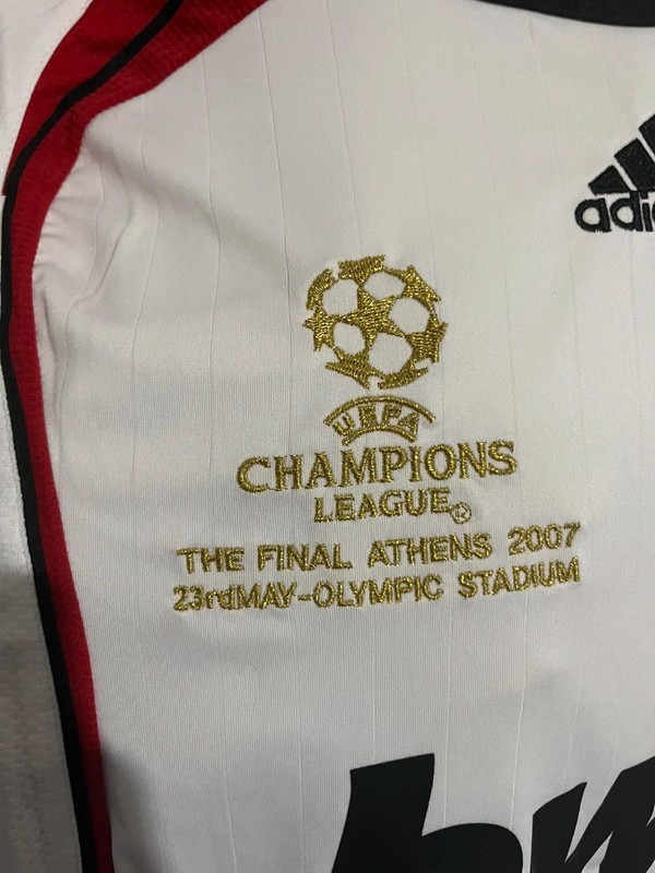AC Milan 2007 Champions League Final Shirt — Kaka & Maldini | Historic Victory