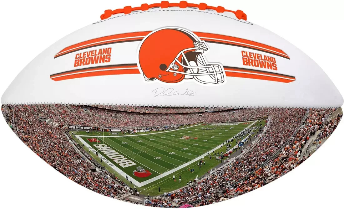 Logo Brand Officially NFL Licensed Cleveland Browns Full Sized Stadium Football