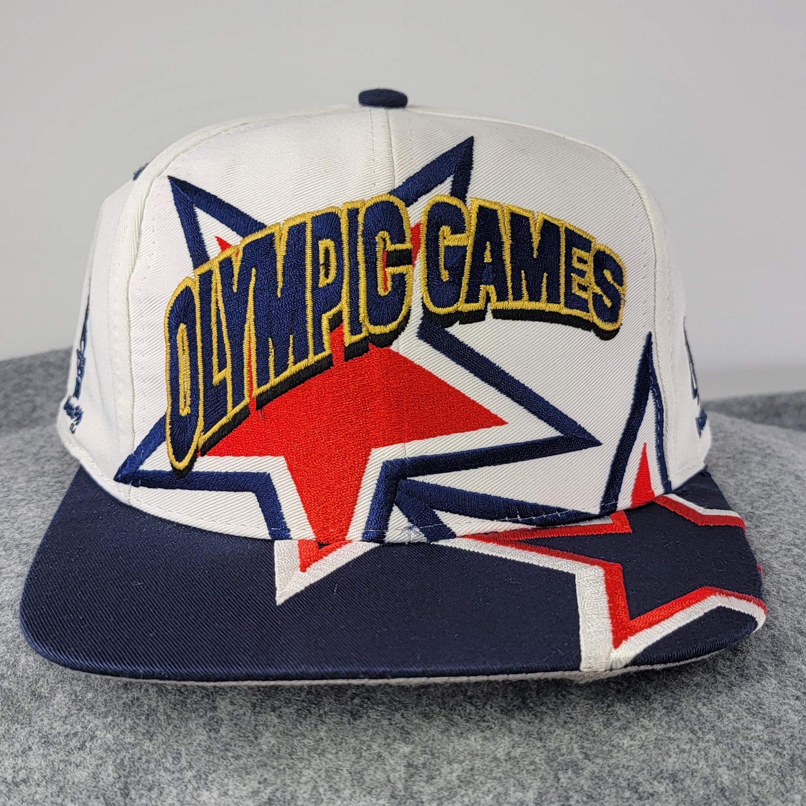 1996 Olympic Games Atlanta Logo Athletic Hat Cap Snapback One Size White Vintage