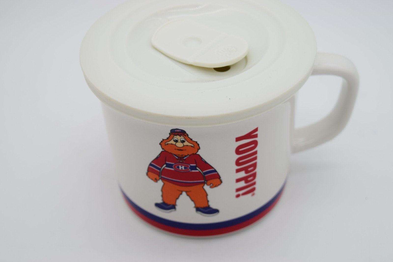 Montreal Canadiens Youppi Meal Mug 20oz CorningWare Lid NHL Mascot Soup Cup