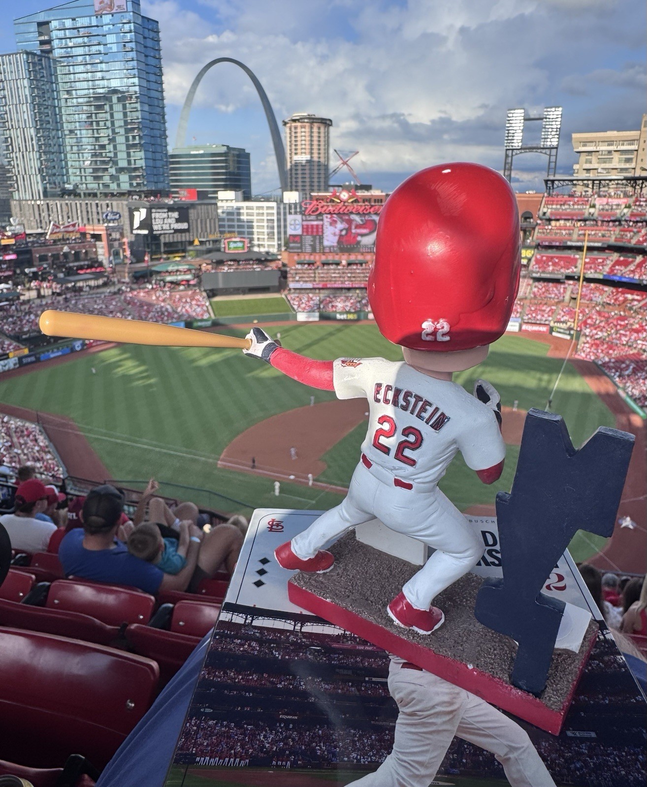 ST. LOUIS CARDINALS DAVID ECKSTEIN 2006 W.S. MVP BOBBLEHEAD 7-11-26 SGA PRESALE
