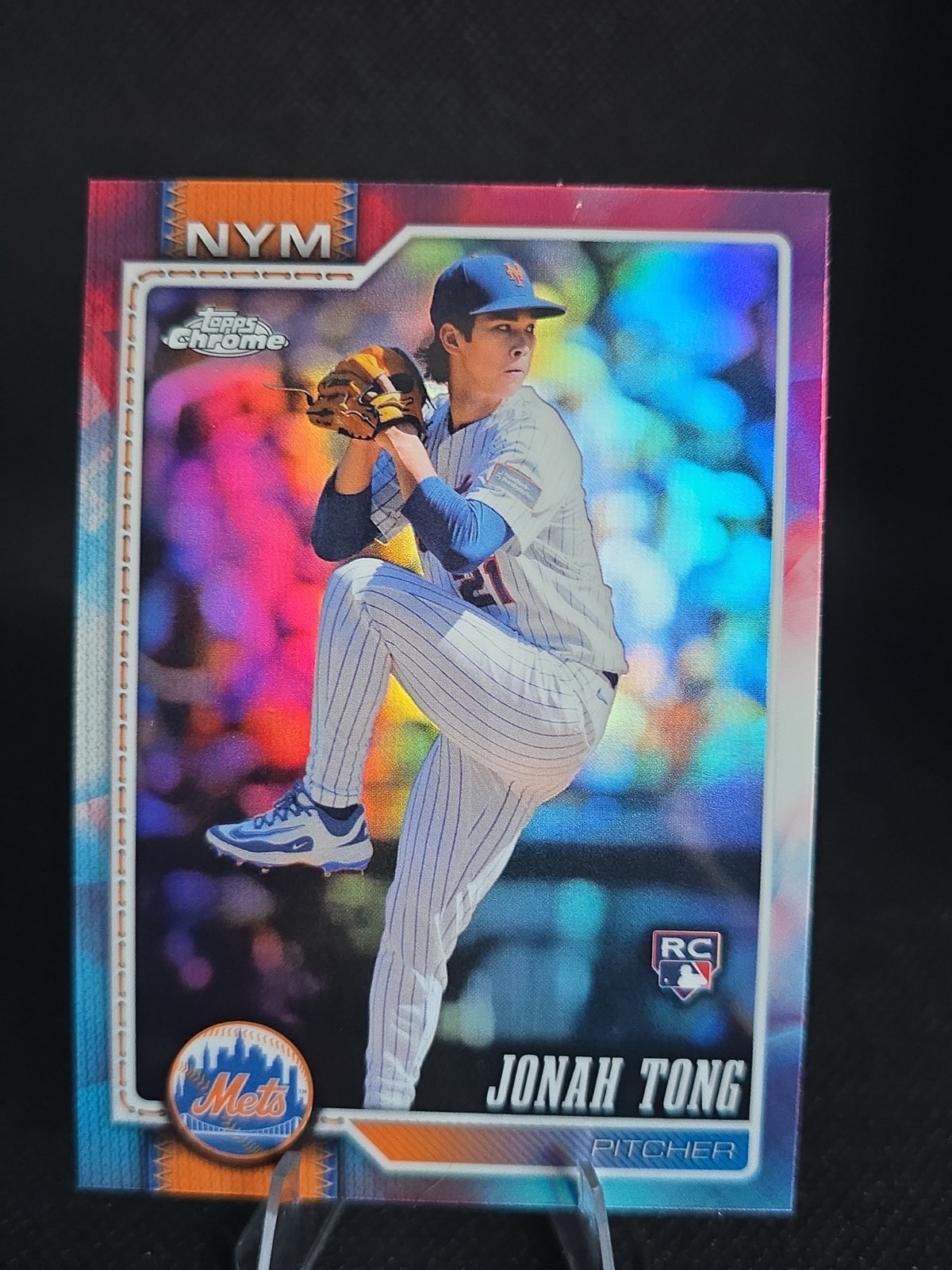 2026 Topps Chrome Jonah Tong #269 Red White & Blue Refractor