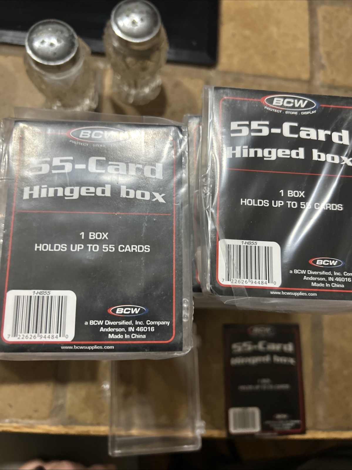 BCW 15 Count Clear Hinged Card Storage Boxes Case Holder Sports Trading Lot 15