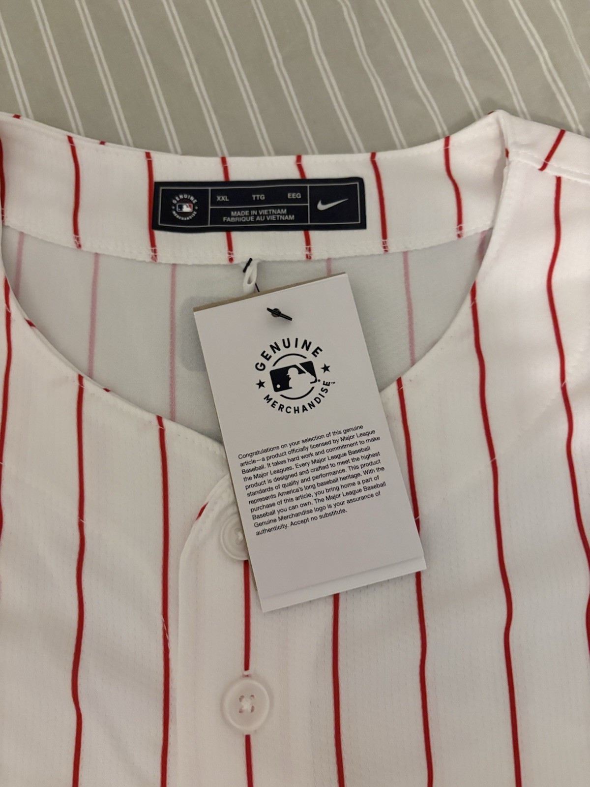 Official Nike Philadelphia Phillies Harper #3 Jersey Men’s XXL White MLB $175