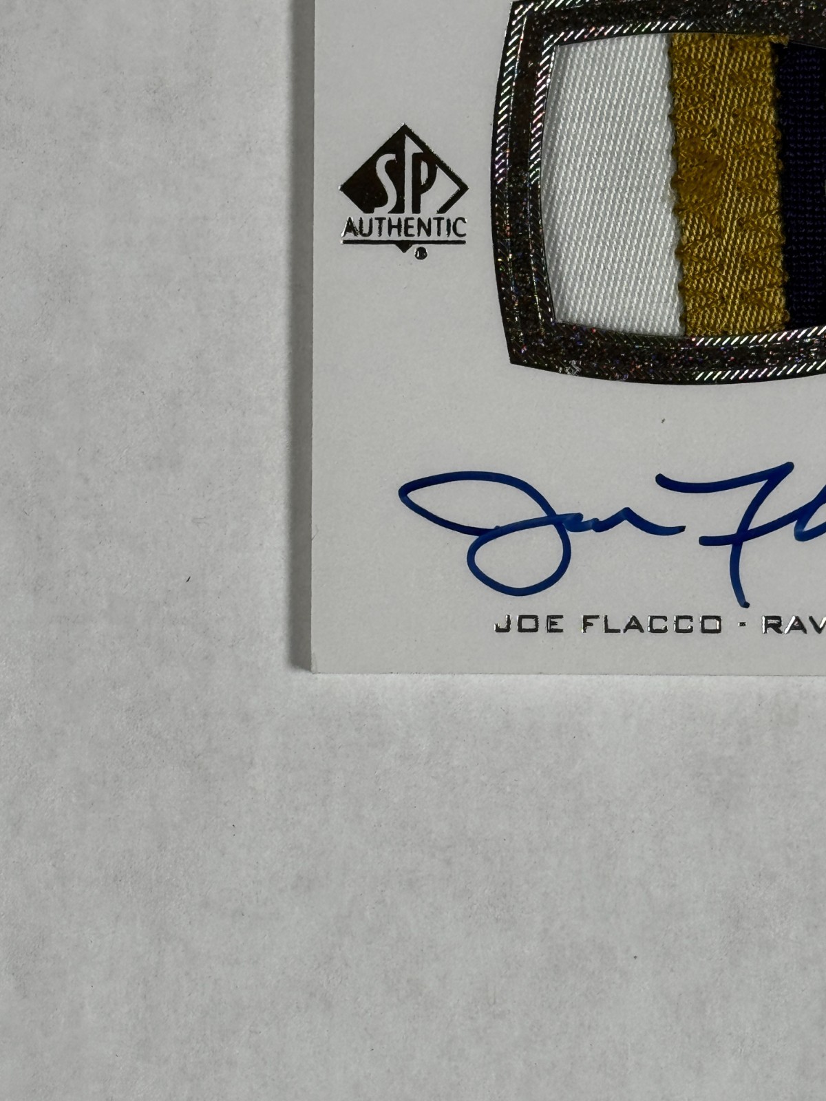 Joe Flacco Rookie Authentics Patch Auto /999 2008 SP Authentic Football Ravens