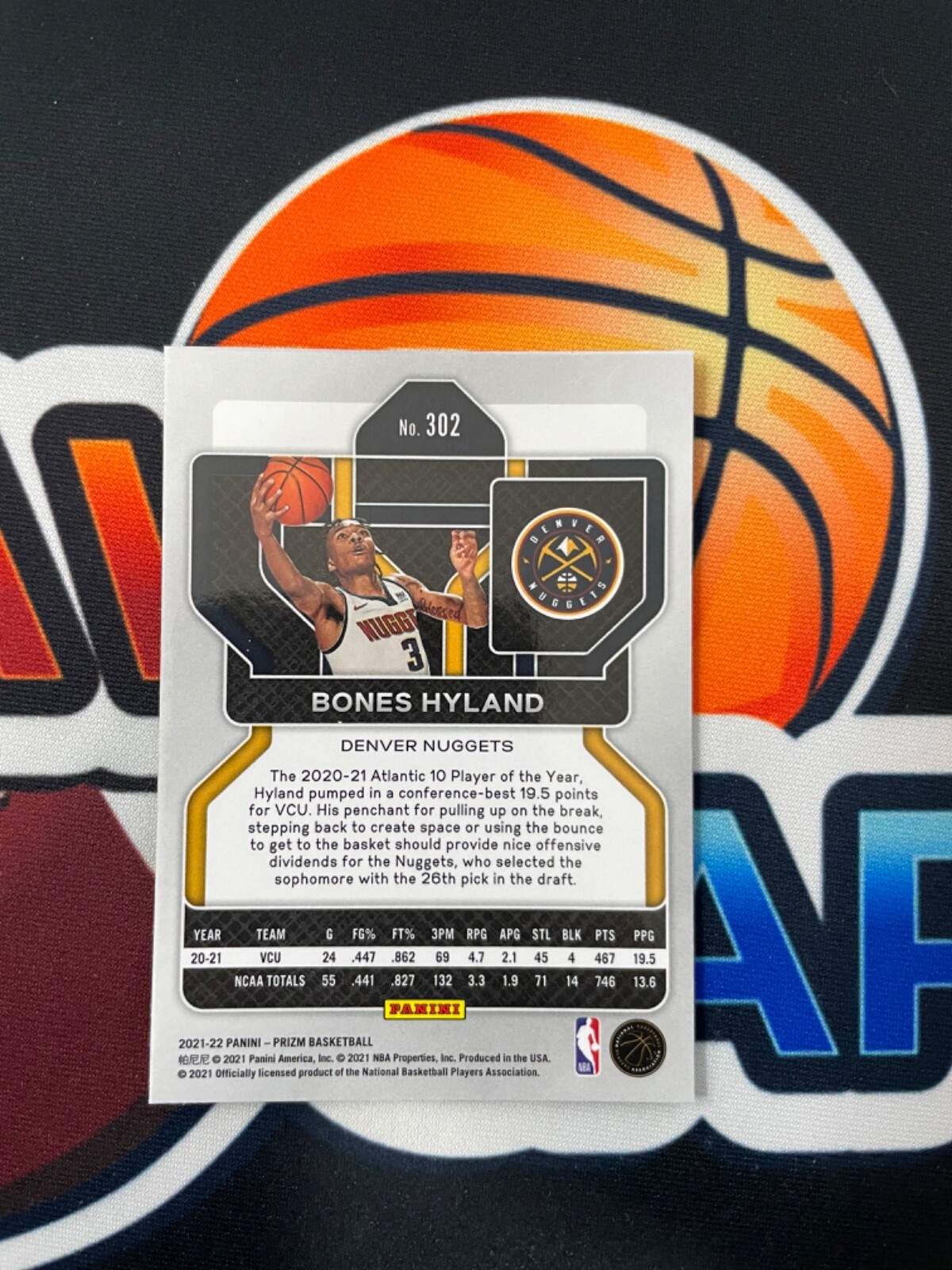 2021-22 Panini Prizm Basketball #302 Bones Hyland Base RC Rookie Card