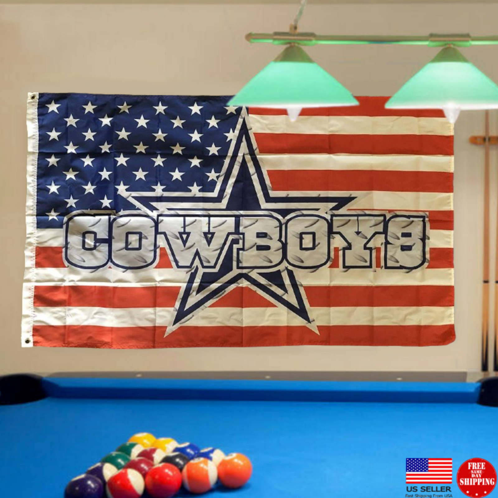 Dallas Cowboys American Flag 3×5 Banner America’s Team USA Stars Strip