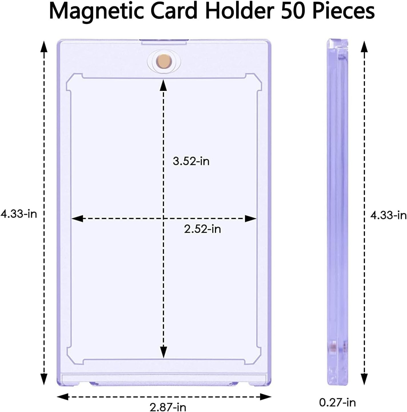 Durable Acrylic Card Holders – 50ct Magnetic Cases for Optimal Card Preservation