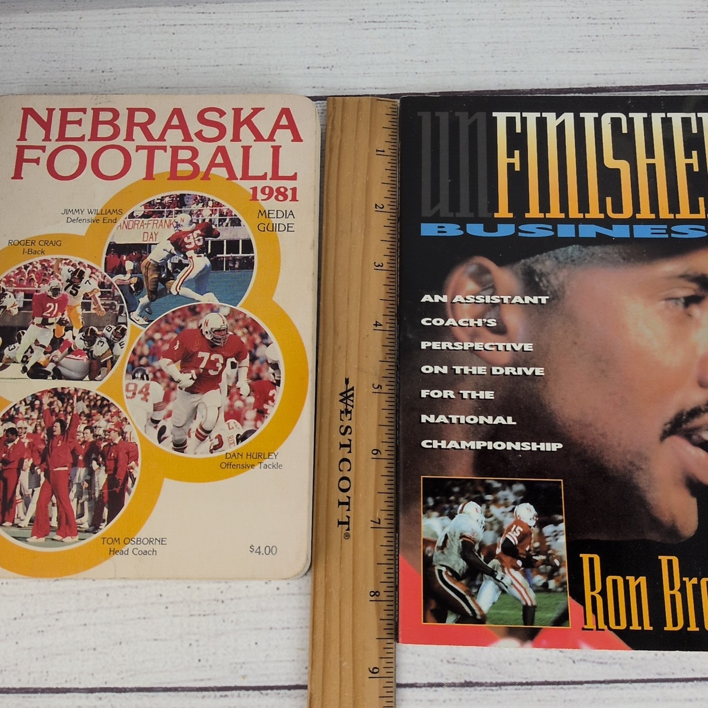 Cornhuskers Books 1981 NEBRASKA FOOTBALL MEDIA GUIDE Unfinished Business Signed