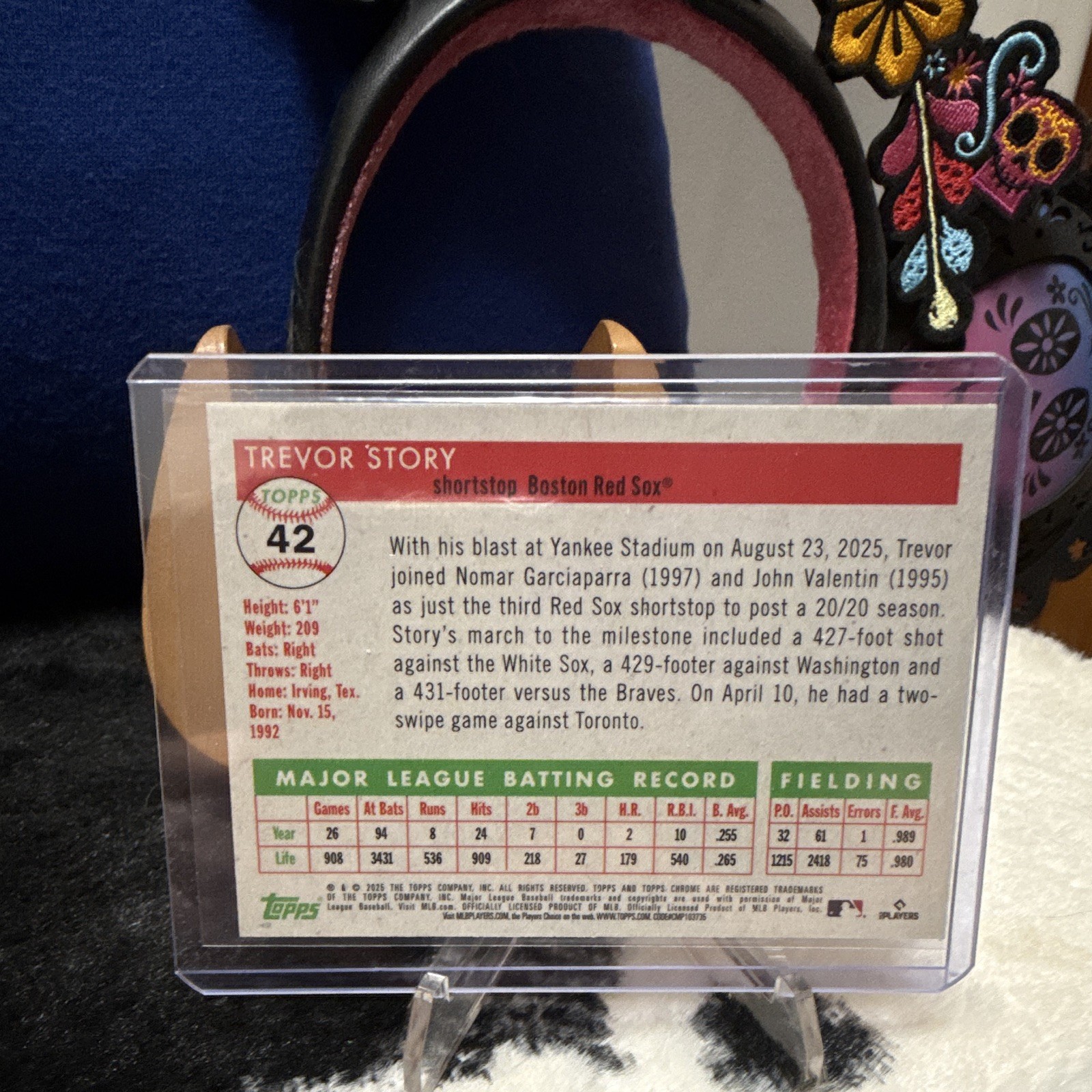 Topps 2023 Chrome Platinum Trevor Story Boston Red Sox #247 Blue /199