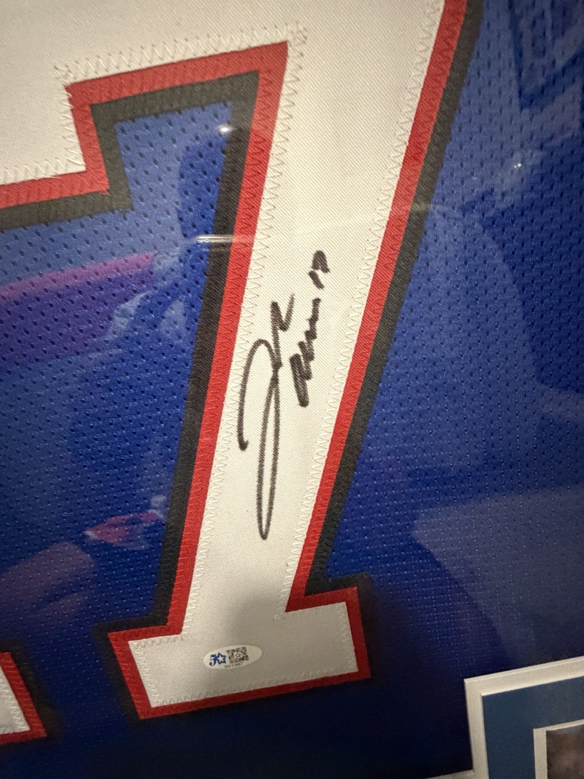 BUFFALO BILLS JOSH ALLEN 44 × 36 Signed Autographed Framed Jersey 5 STAR COA