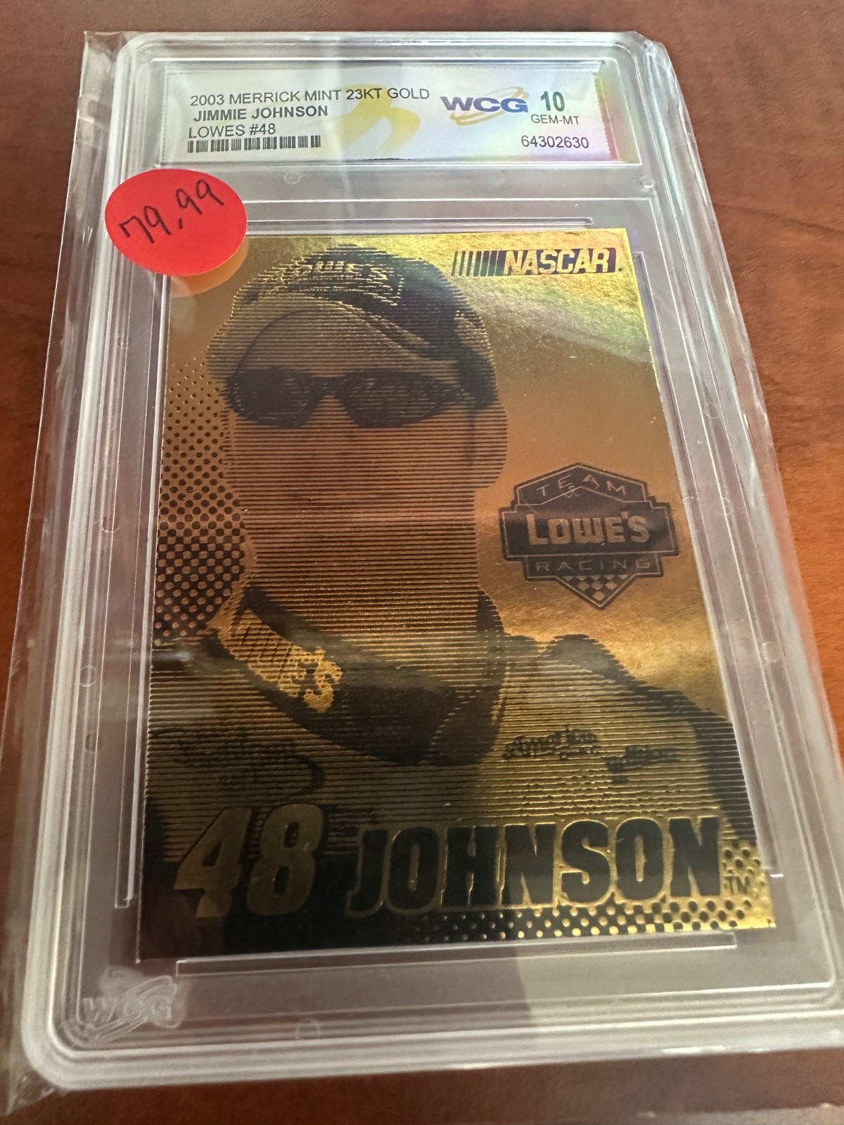 2003 Merrick MINT 23KT Gold Jimmie Johnson Lowe’s #48