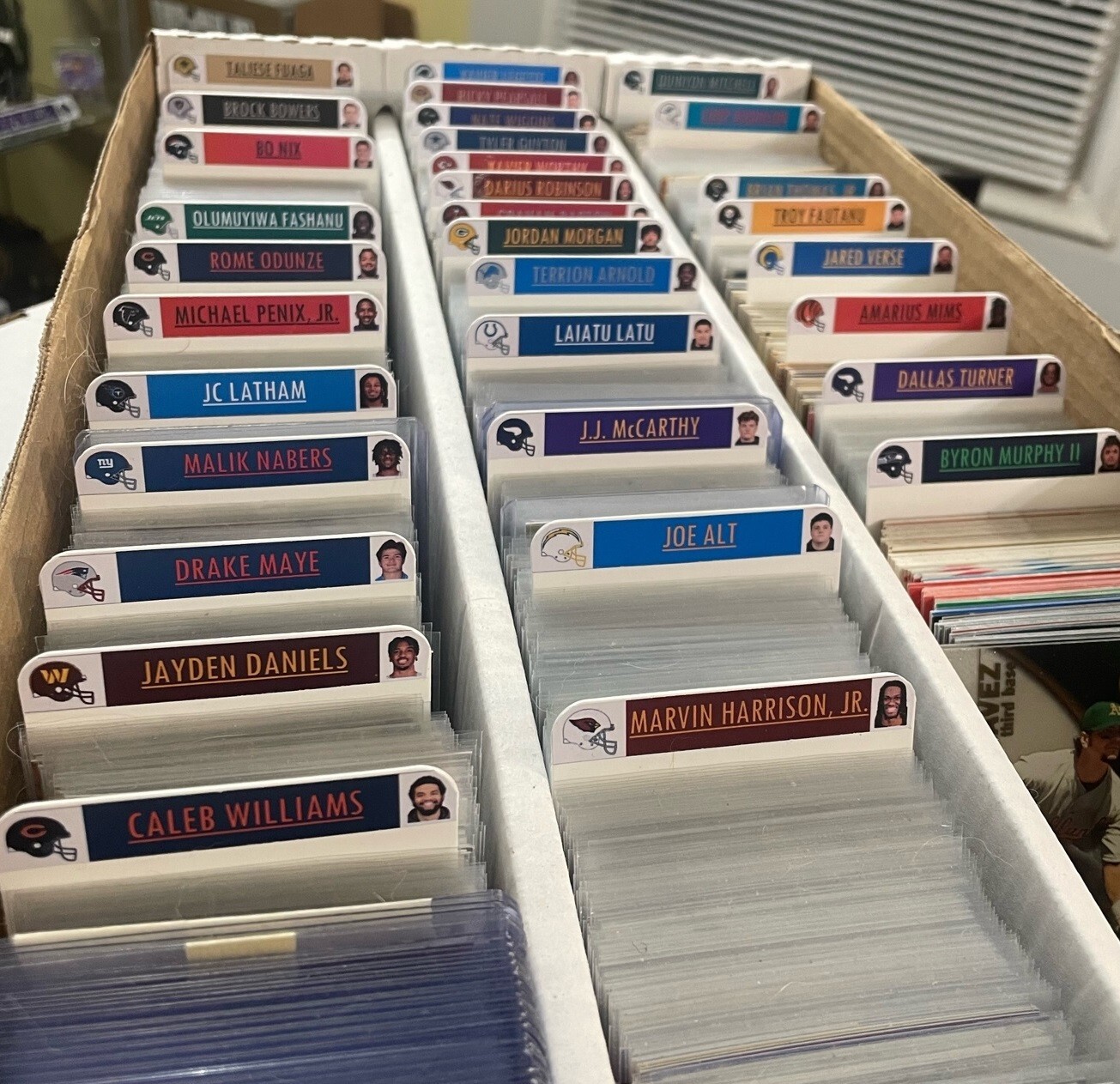 Customized BCW Tall Dividers 2024 NFL Draft Rookie Class